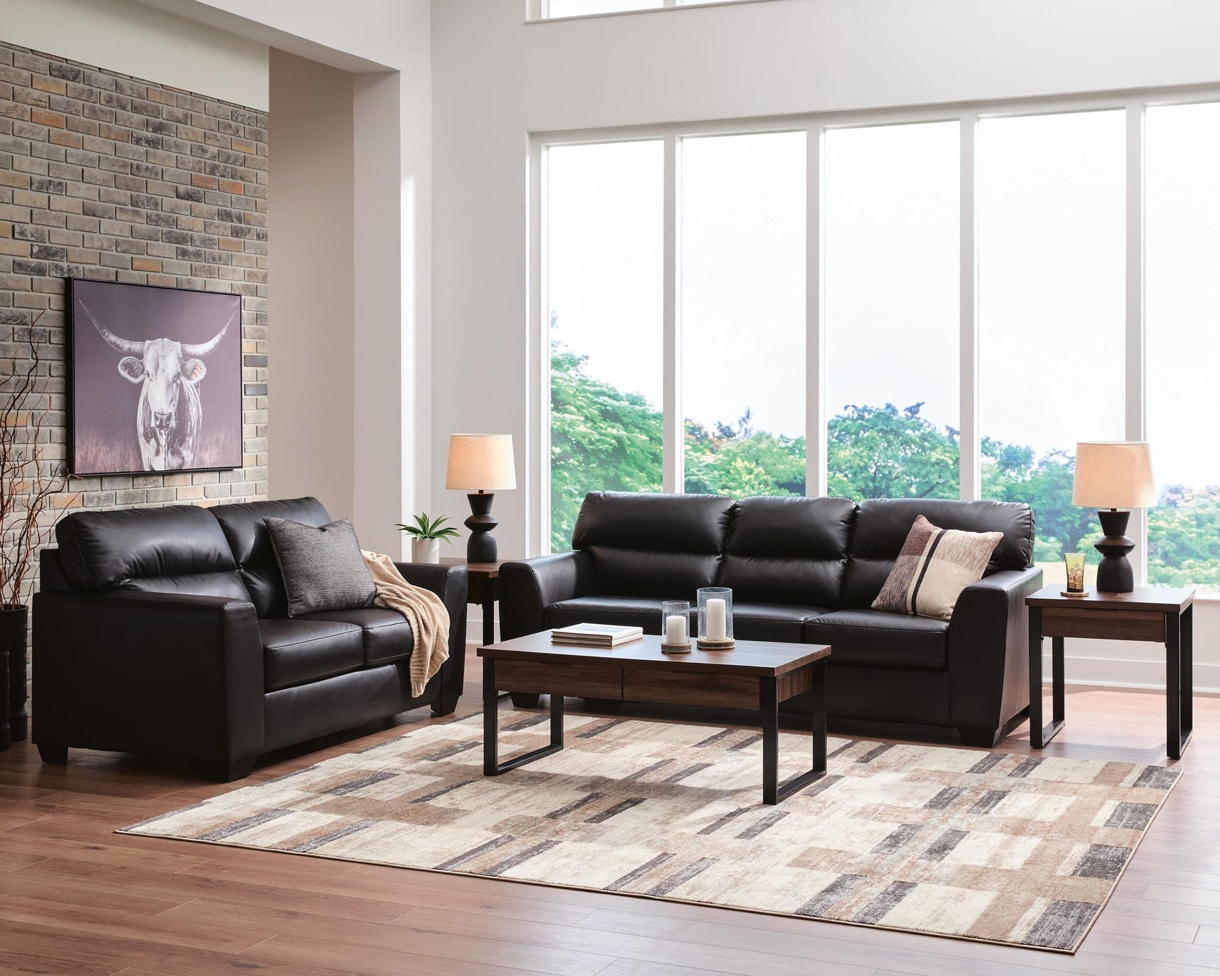 Glennbre Midnight Sofa and Loveseat from Ella Furniture