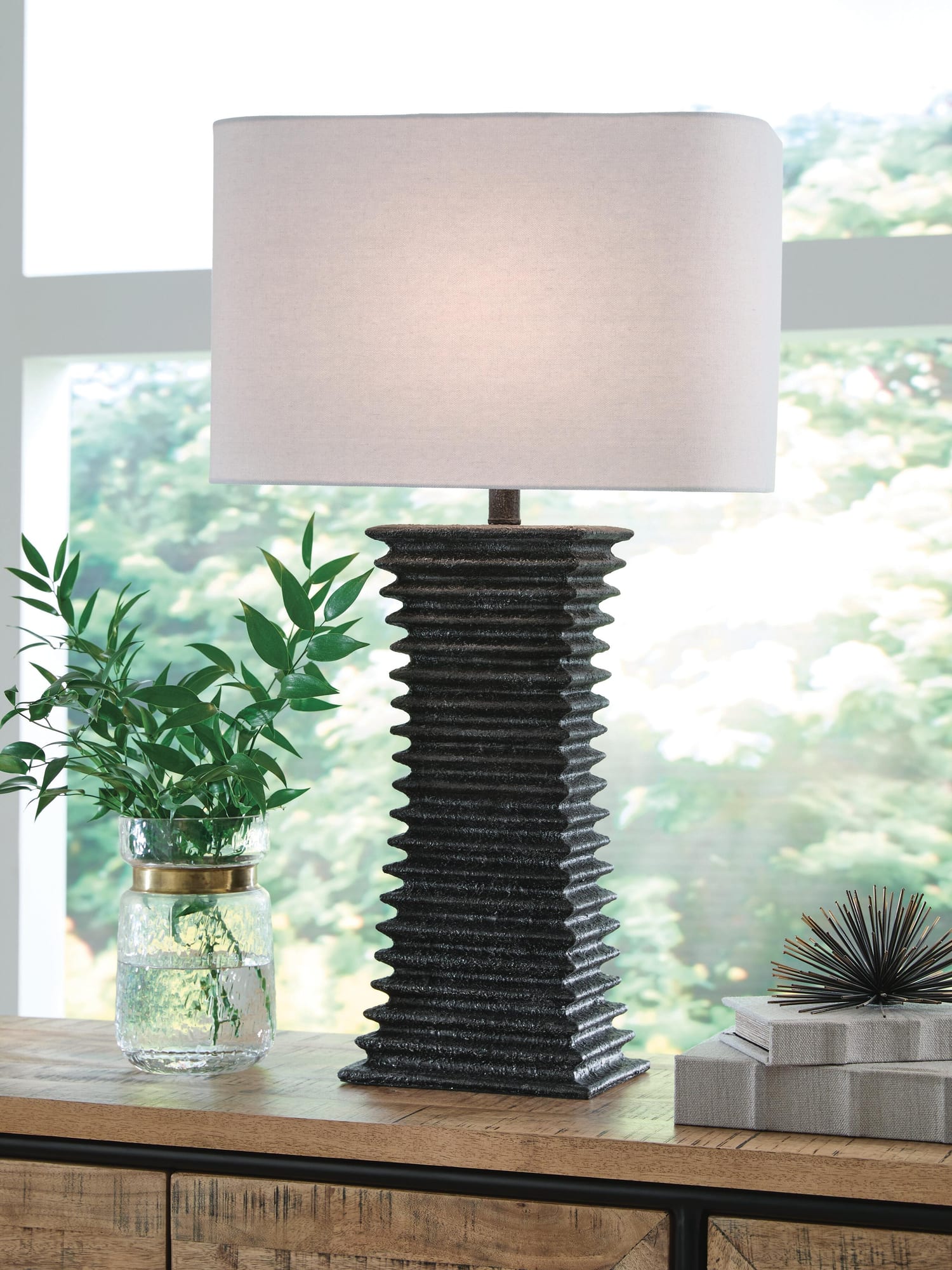 Golzar Black Table Lamp from Ella Furniture