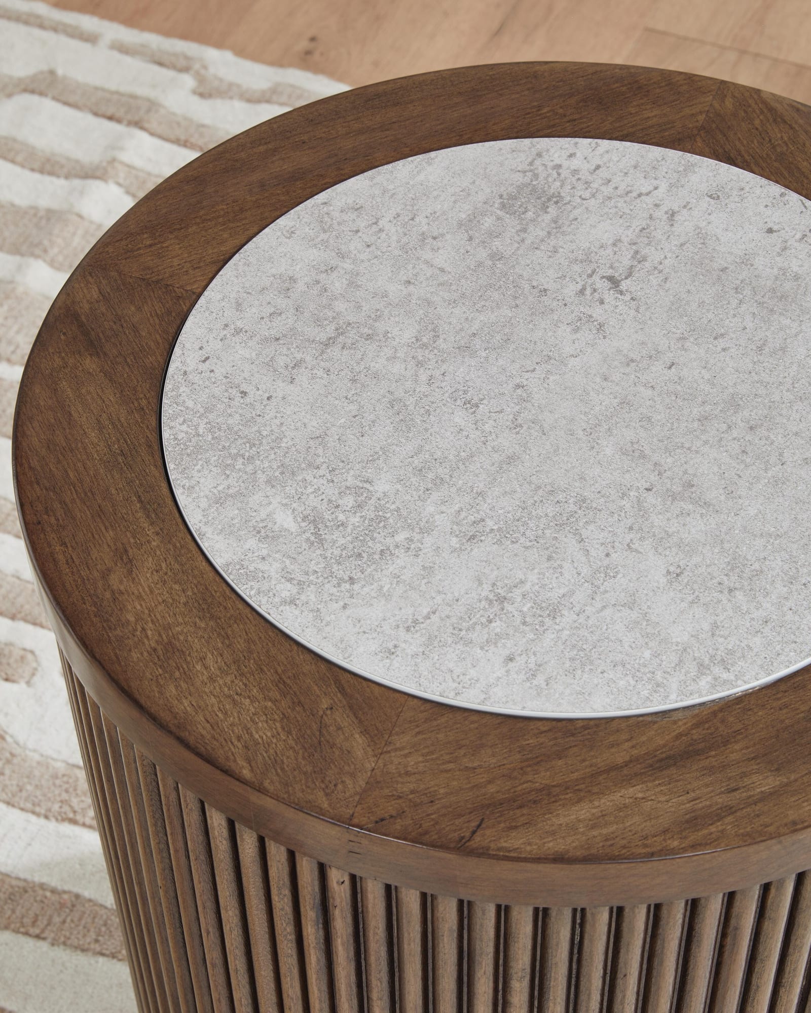 Hadonna Brown End Table detail view