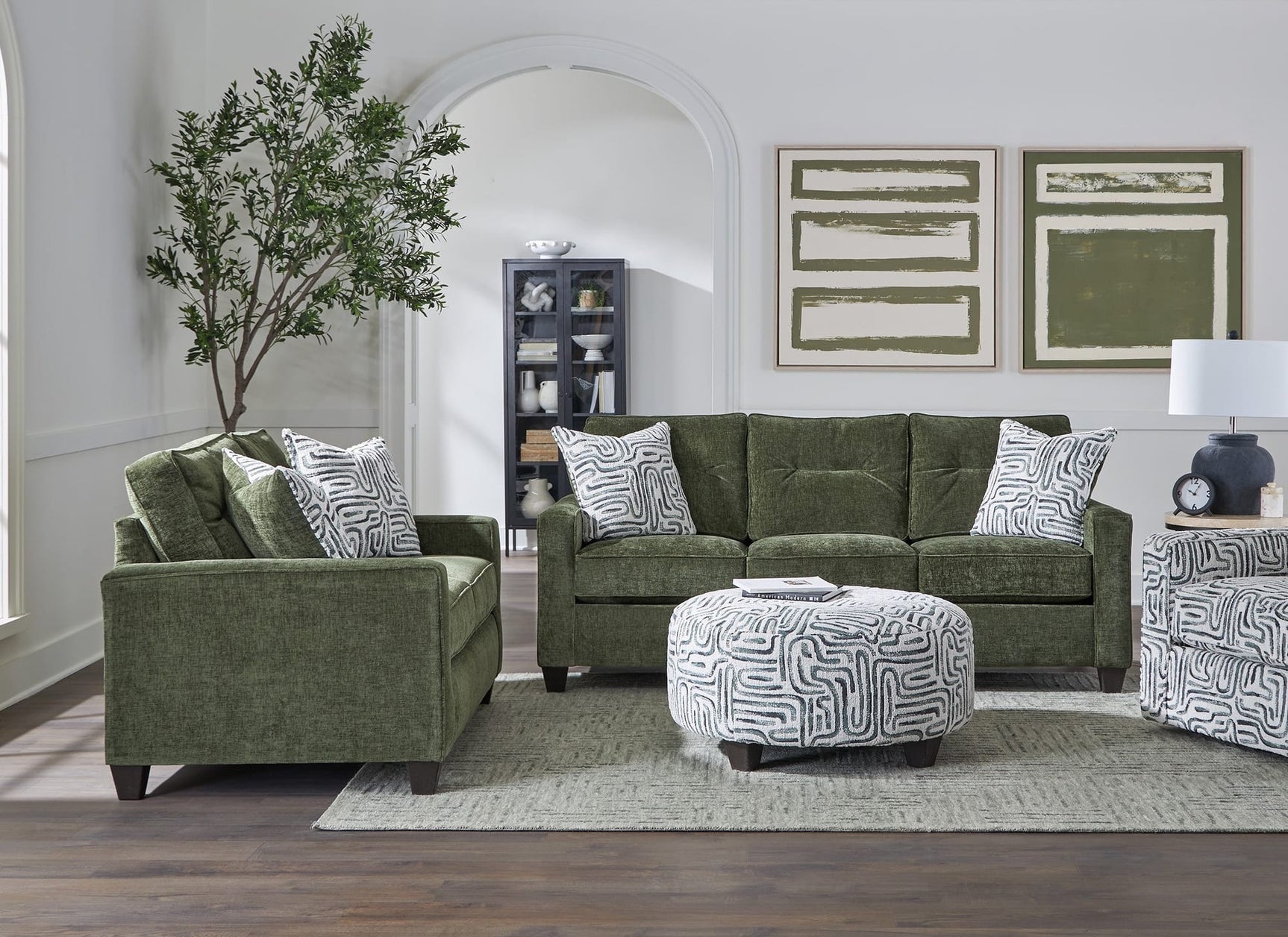 Haety Olive Sofa & Loveseat Set from Ella Furniture