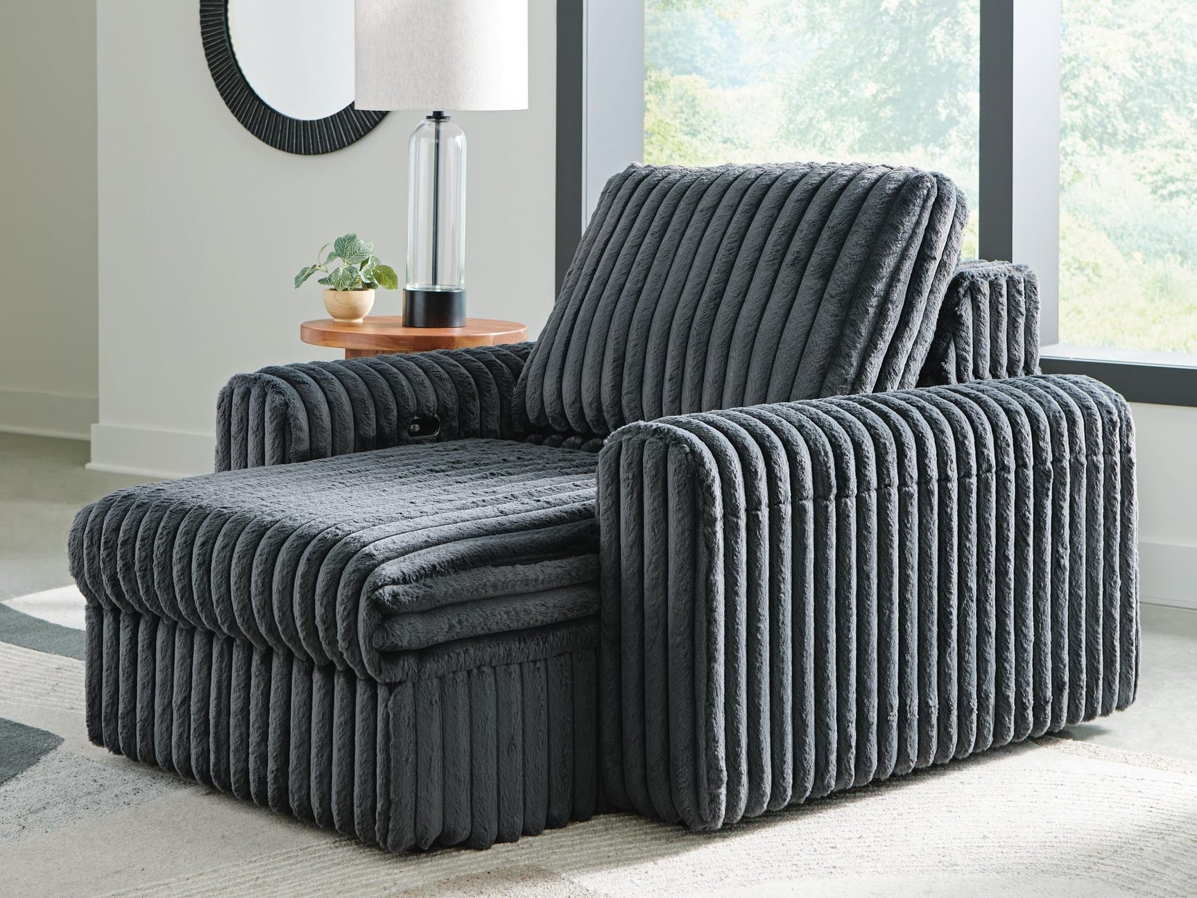 HamlinBay Gunmetal Chenille Power Gliding Chaise view 7