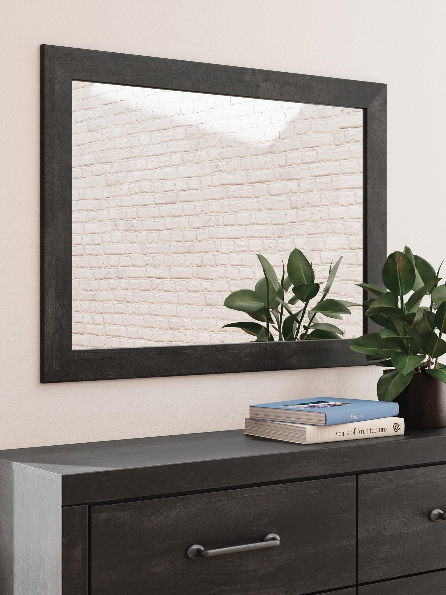 Hollivern Dark Gray Panel Storage Bedroom Set 2 detail view