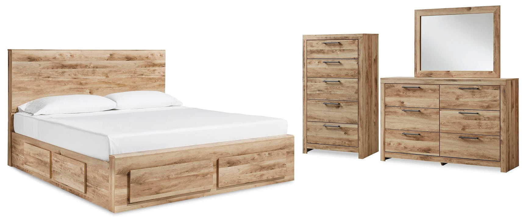 Hyanna Tan Brown Panel Storage Bedroom Set view 7