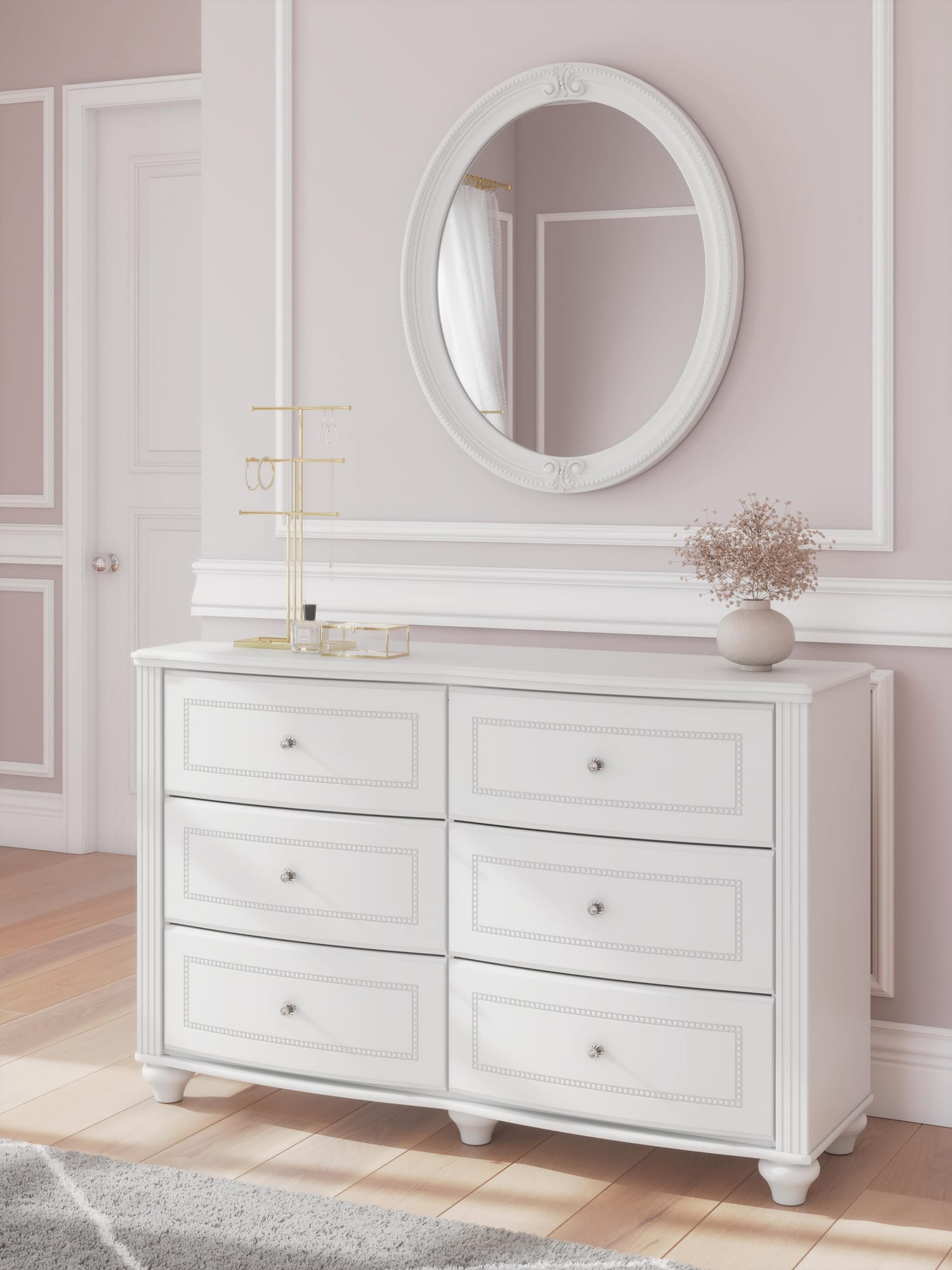 Kozlani White Upholstered Panel Bedroom Set view 18