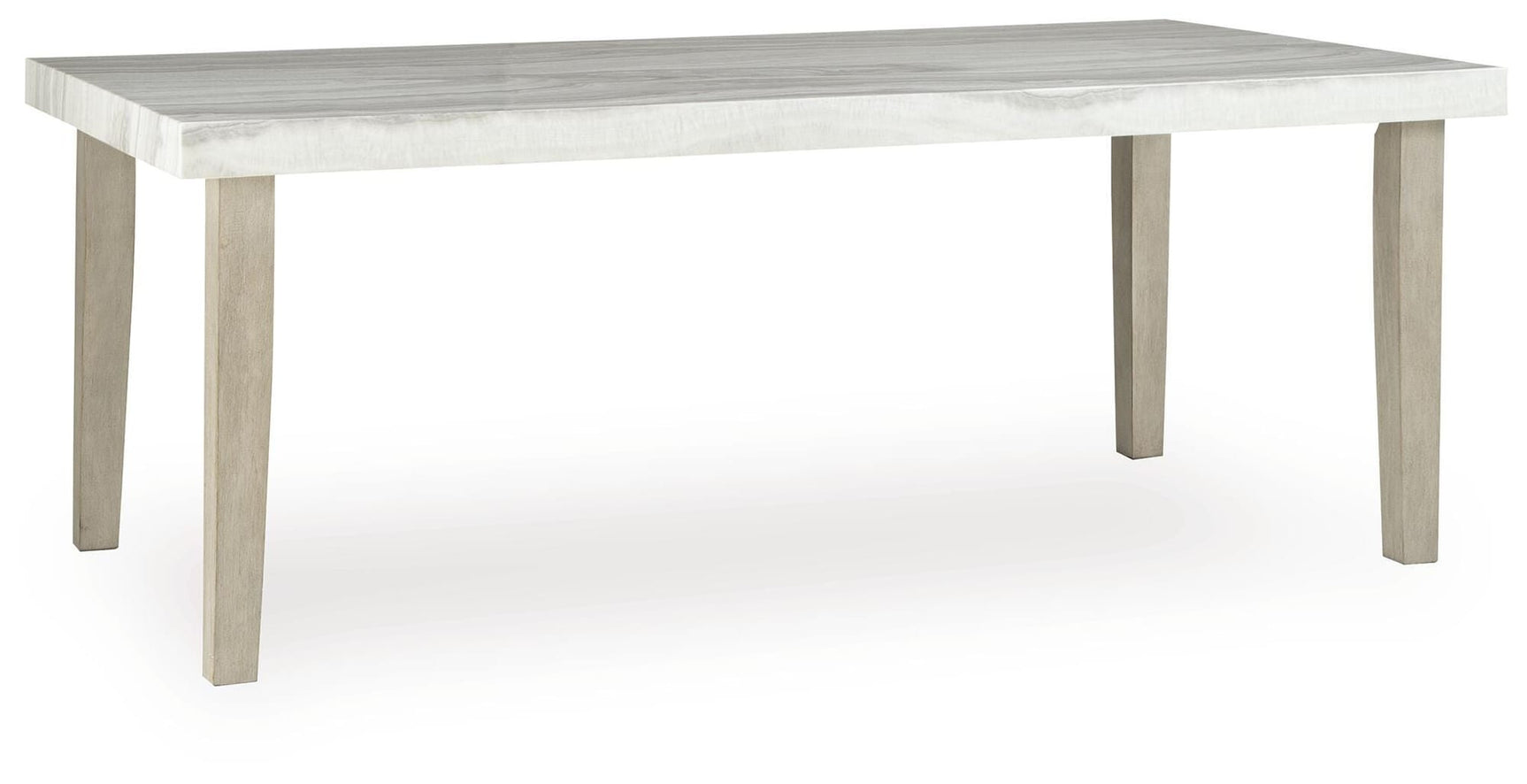 Larawyn Bisque Dining Table angled view