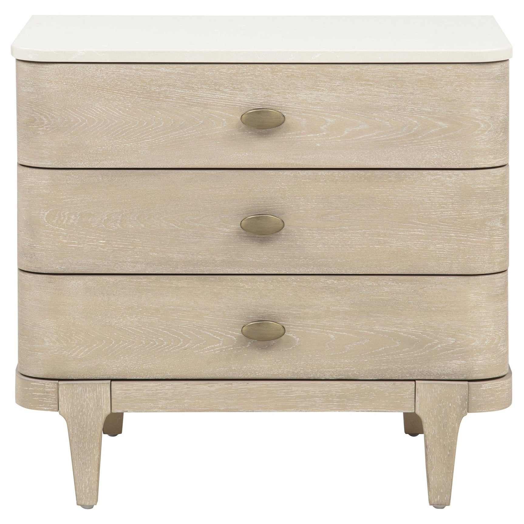 Lucaire 3-drawer Nightstand Bedside Table Sandstone view 2