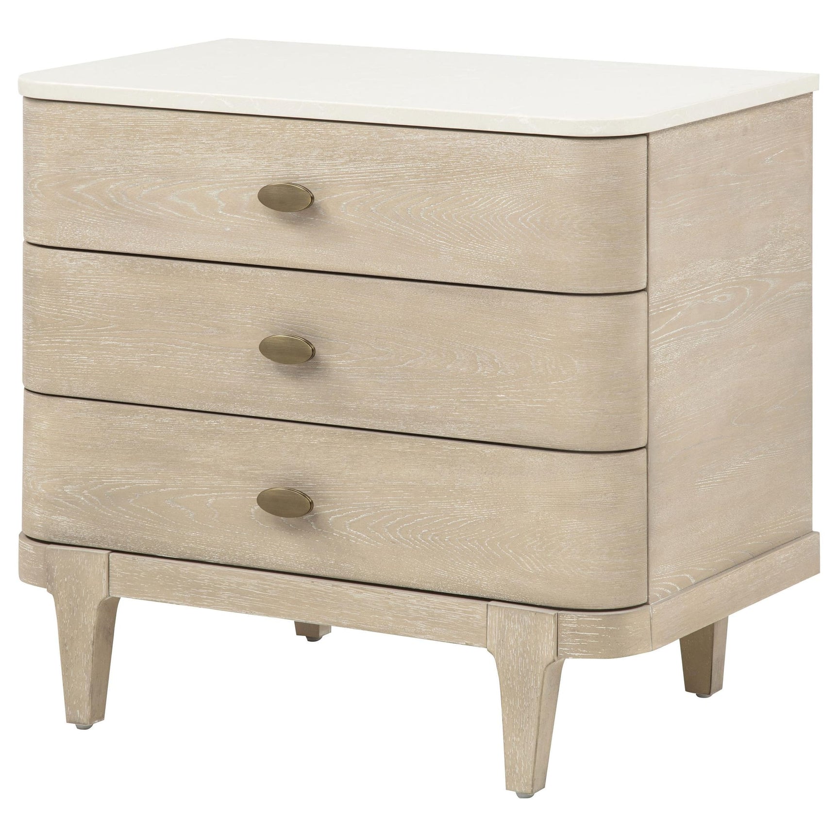 Lucaire 3-drawer Nightstand Bedside Table Sandstone view 3