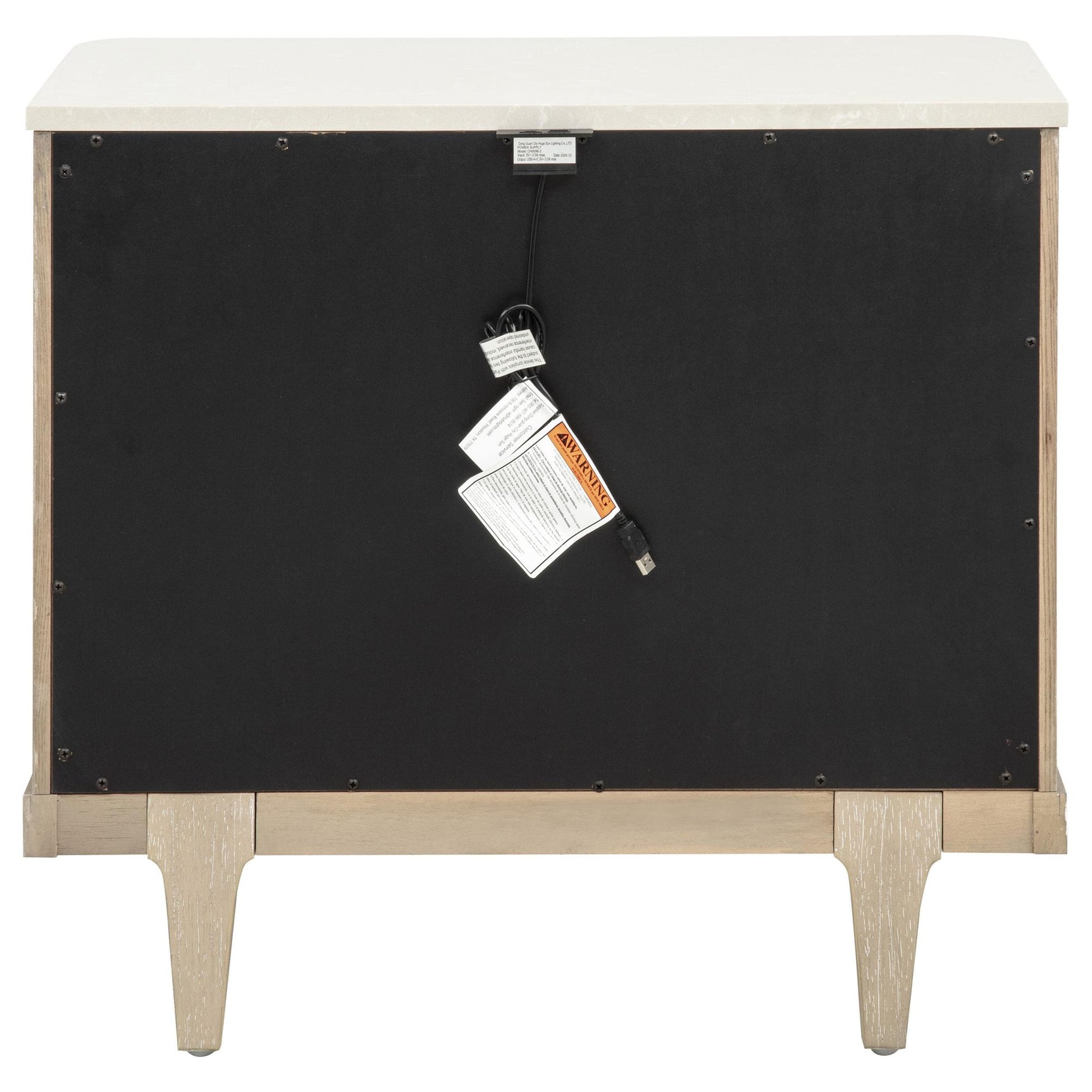 Lucaire 3-drawer Nightstand Bedside Table Sandstone view 6