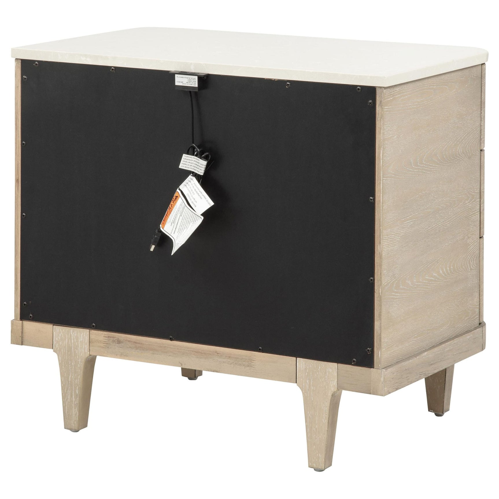 Lucaire 3-drawer Nightstand Bedside Table Sandstone view 7