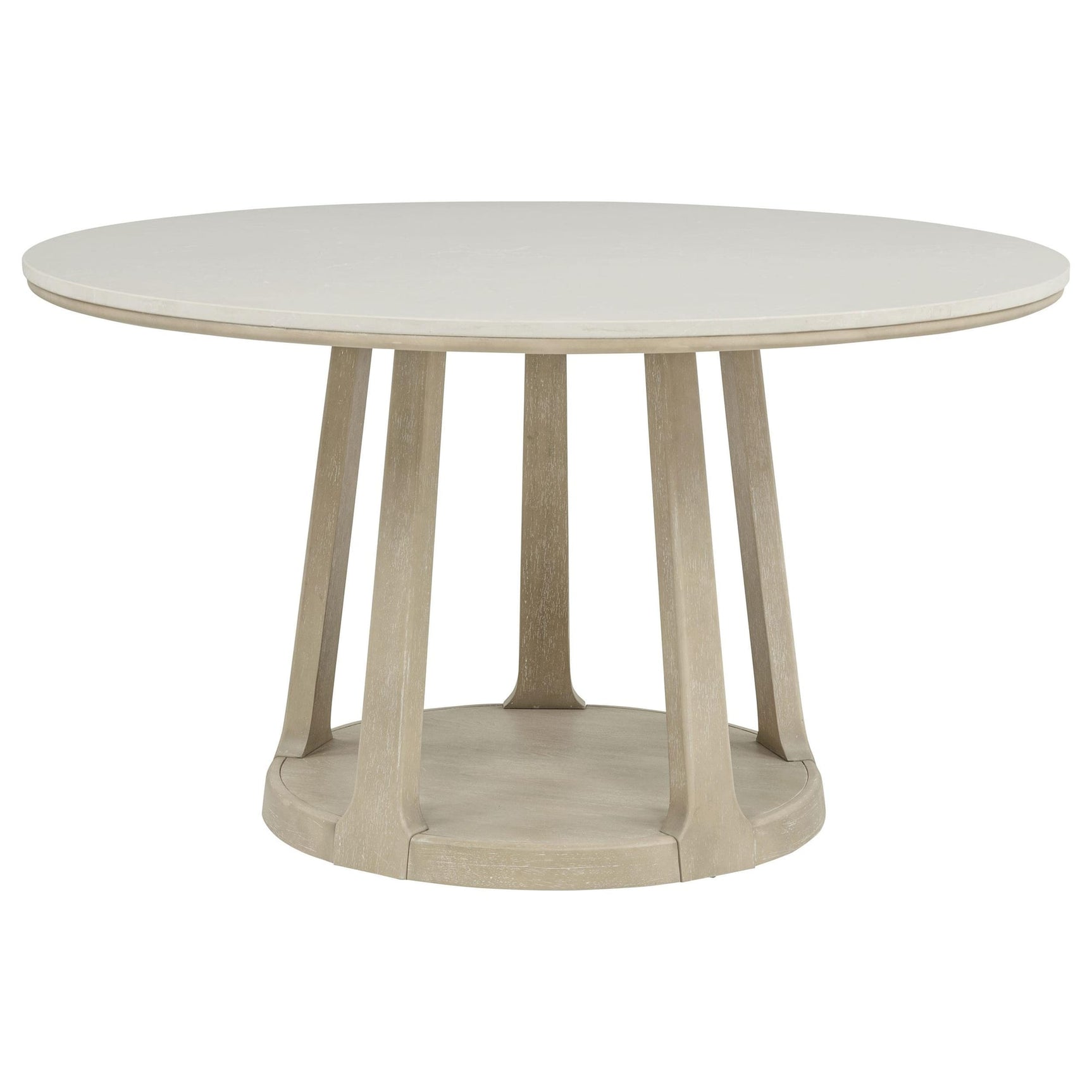 Lucaire 54-inch Round Cultured Marble Dining Table Sandstone from Ella Furniture