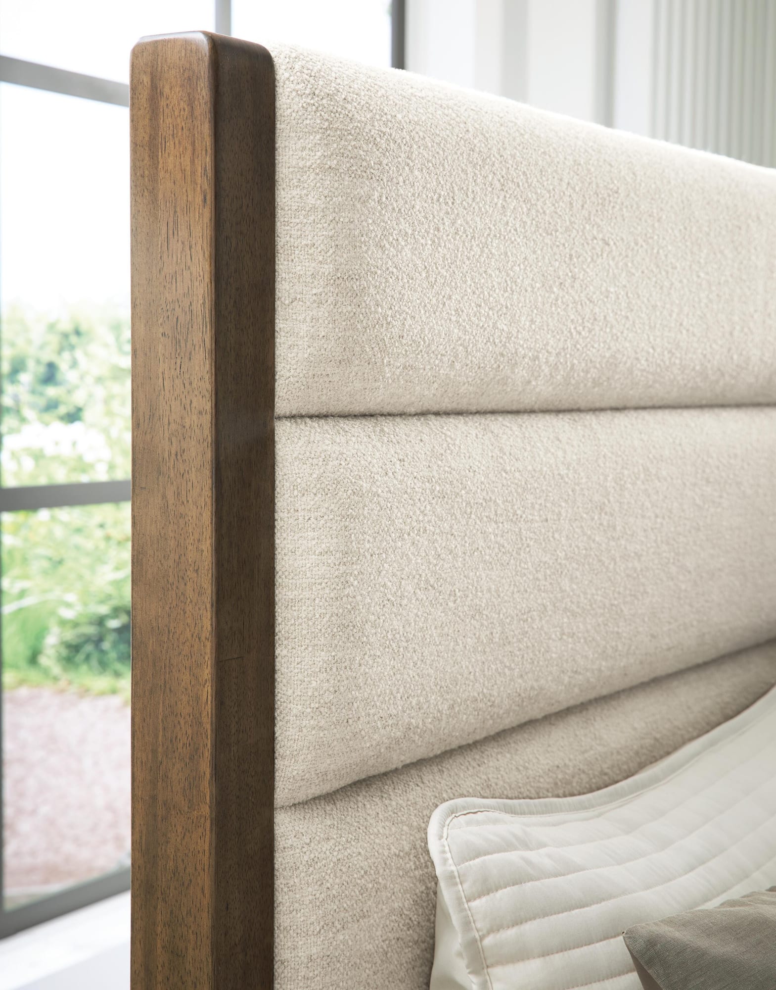 Marxmore Brown King Upholstered Storage Bed detail view