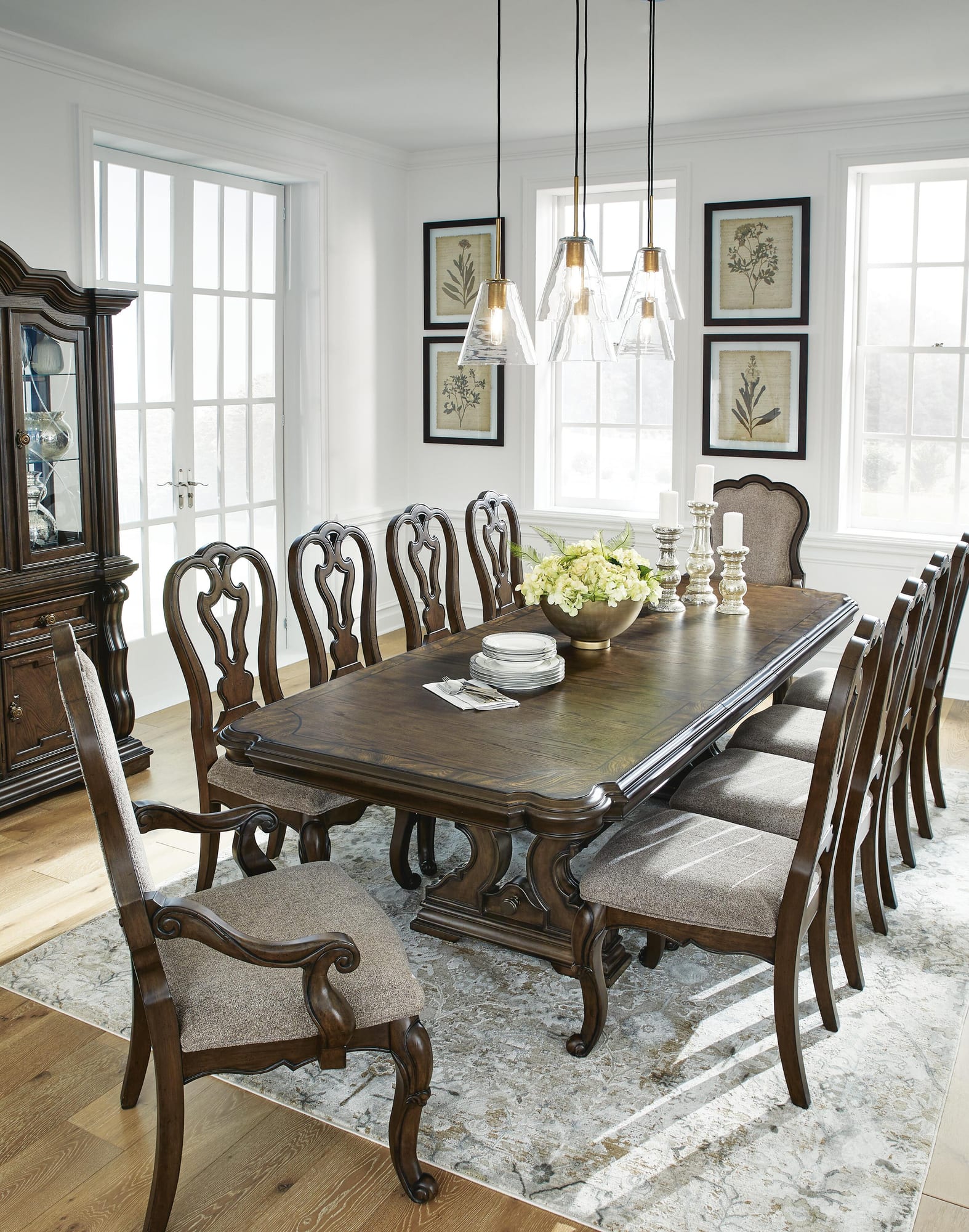 Maylee Dark Brown Dining Set from Ella Furniture