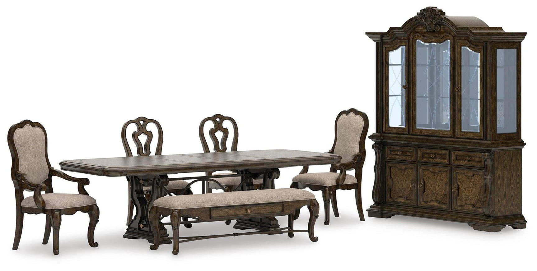 Maylee Dark Brown Dining Set view 22