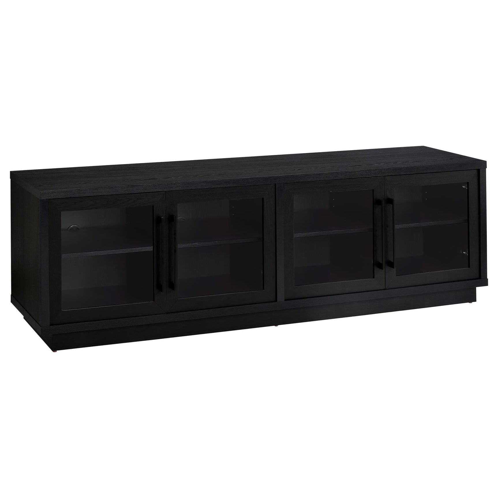 Medina 4-Door TV Stand for TVs up to 85 Inches Black from Ella Furniture