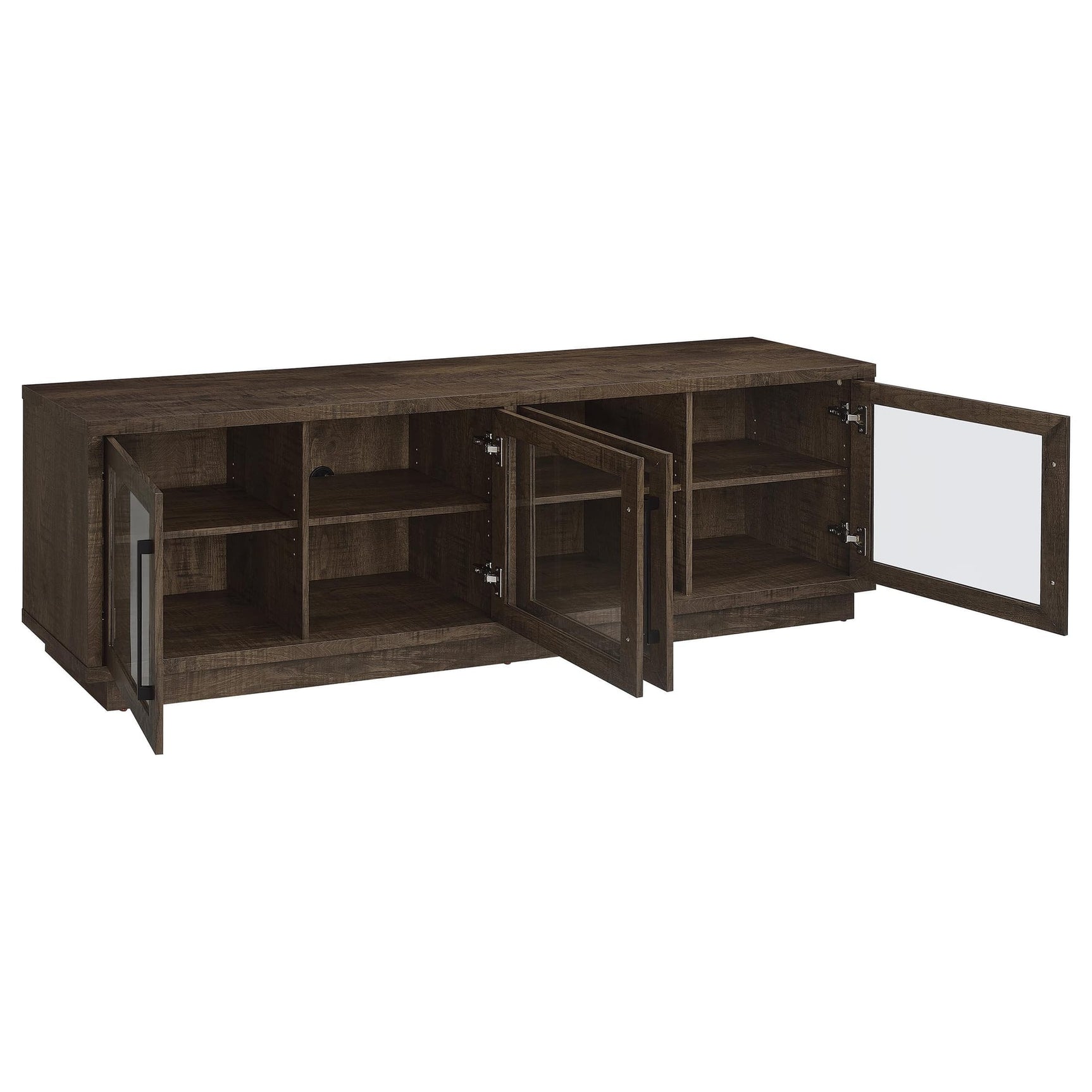 Medina 4-Door TV Stand for TVs up to 85 Inches Dark Rustic Mango view 3