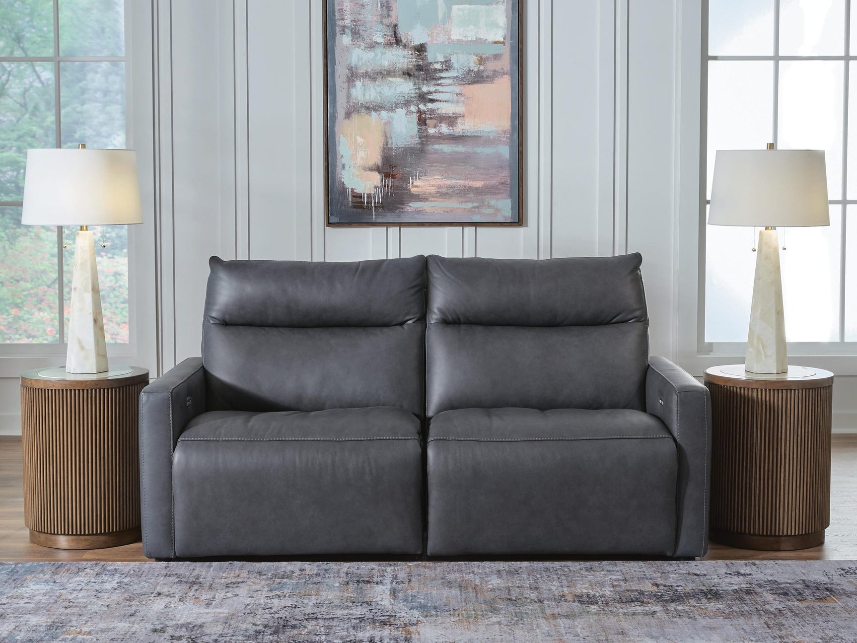 ModZ Blue 2-Piece Power Reclining Sectional Loveseat from Ella Furniture