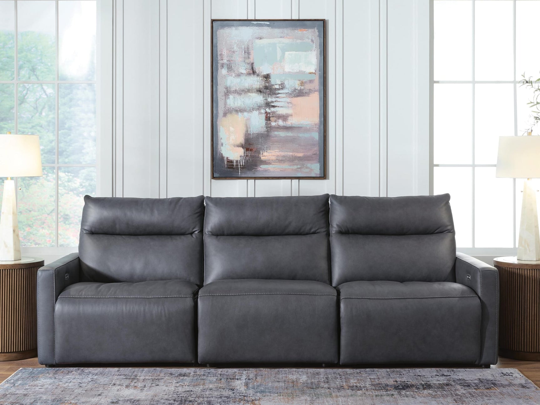 ModZ Blue 3-Piece Power Sectional Reclining Sofa from Ella Furniture