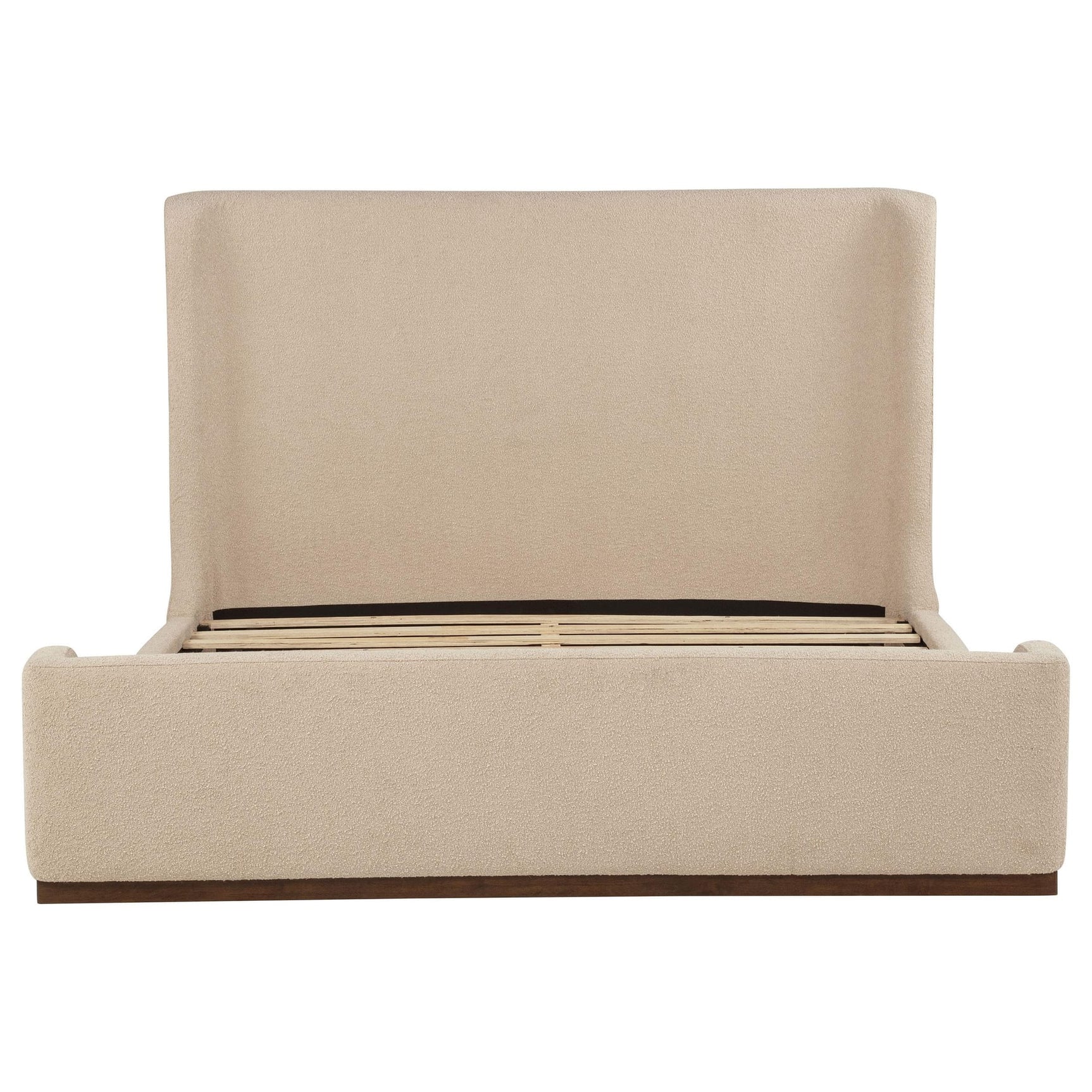 Nala Eastern King Fabric Upholstered Platform Bed Tan view 4