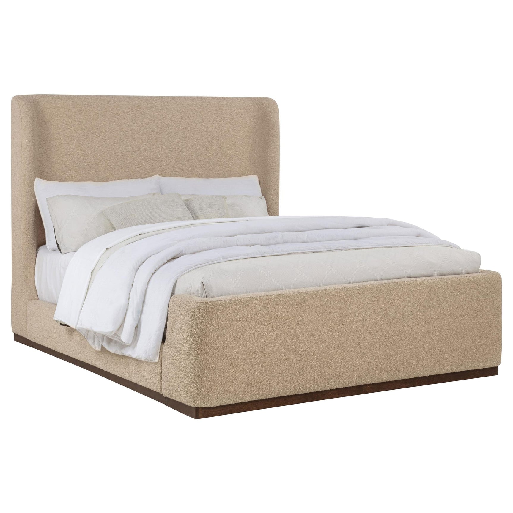 Nala Queen Fabric Upholstered Platform Bed Tan view 3