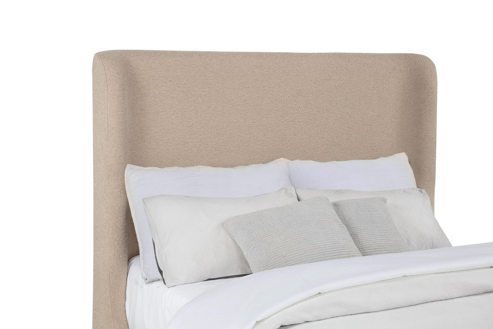 Nala Queen Fabric Upholstered Platform Bed Tan view 7