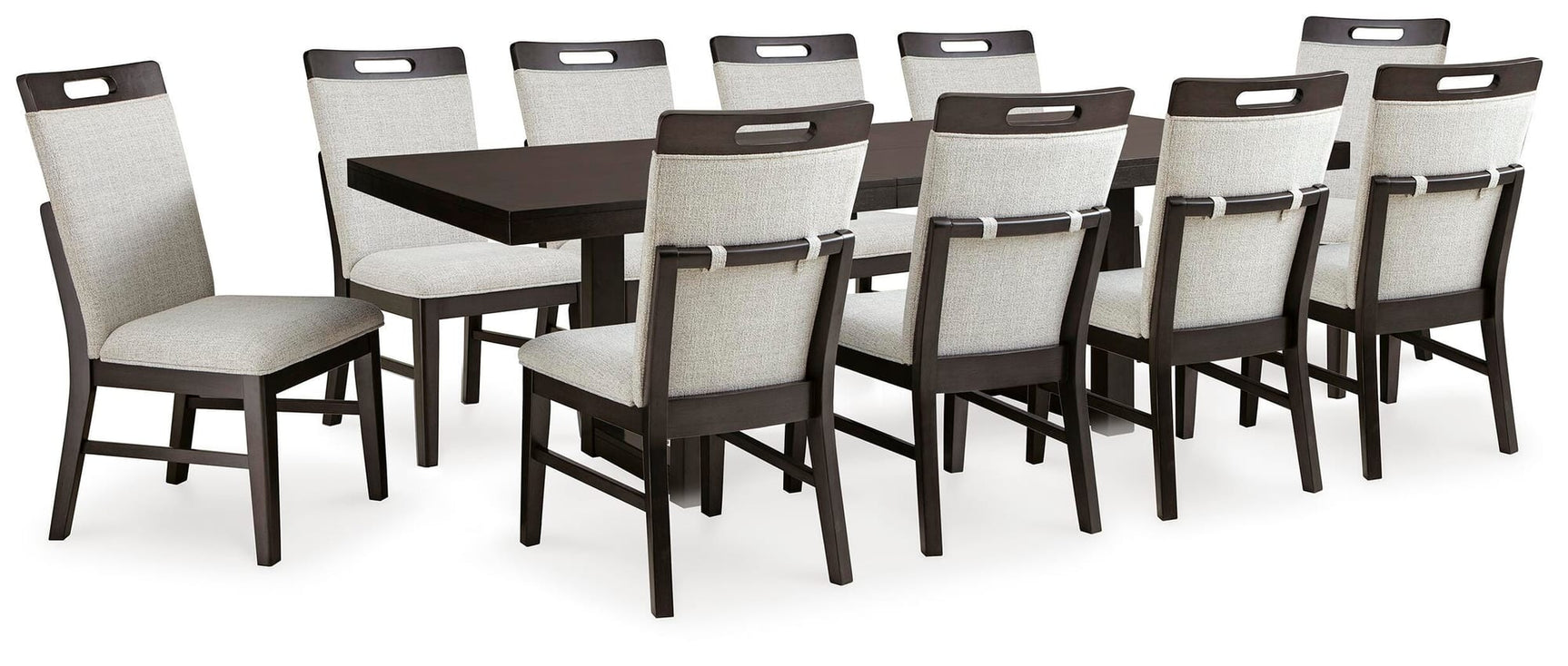 Neymorton Dark Grayish Brown Dining Set from Ella Furniture