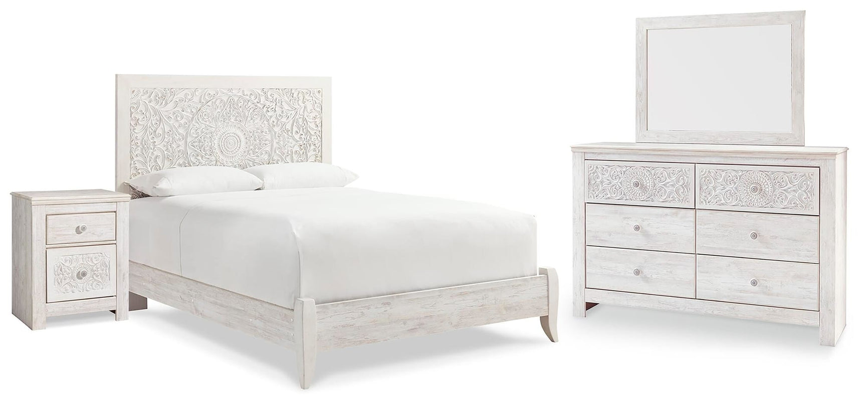 Paxberry Whitewash Panel Bedroom Set from Ella Furniture