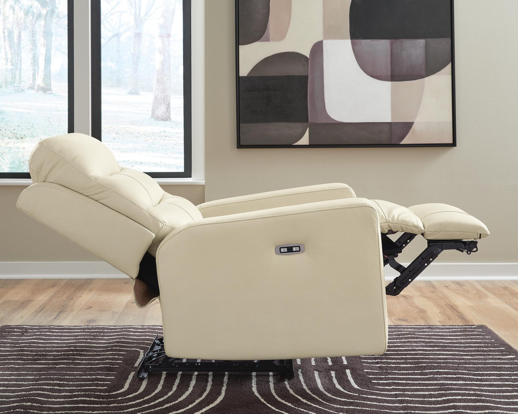 Pennacle Pier Canvas Leather Power Recliner from Ella Furniture