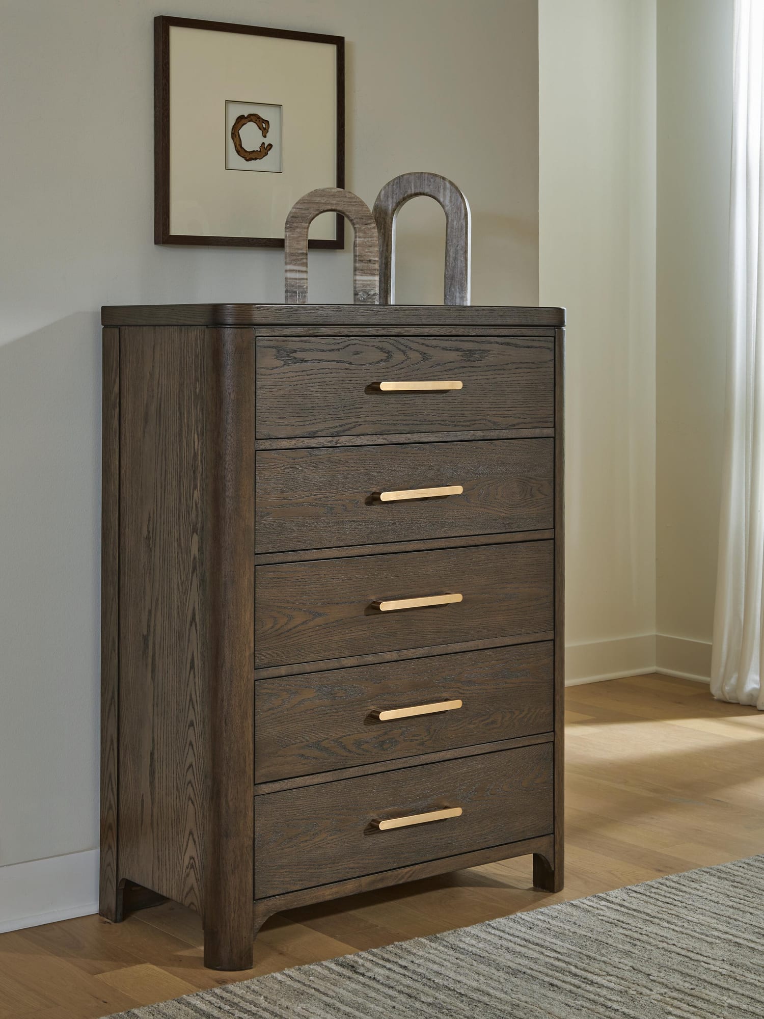 Radkin Burnished Brown Chest of Drawers from Ella Furniture