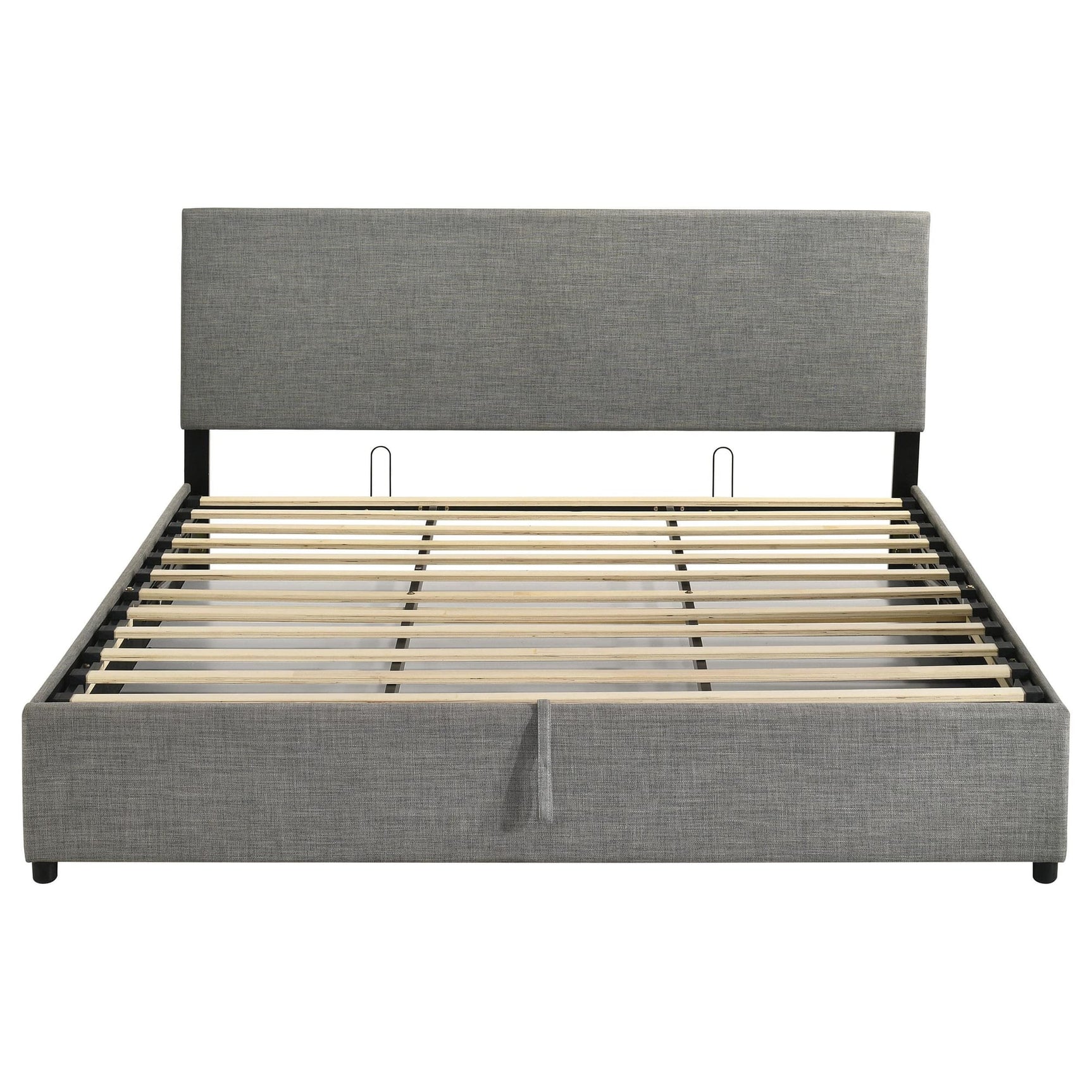 Reeves Upholstered Eastern King Lift-Top Storage Platform Bed Grey view 7