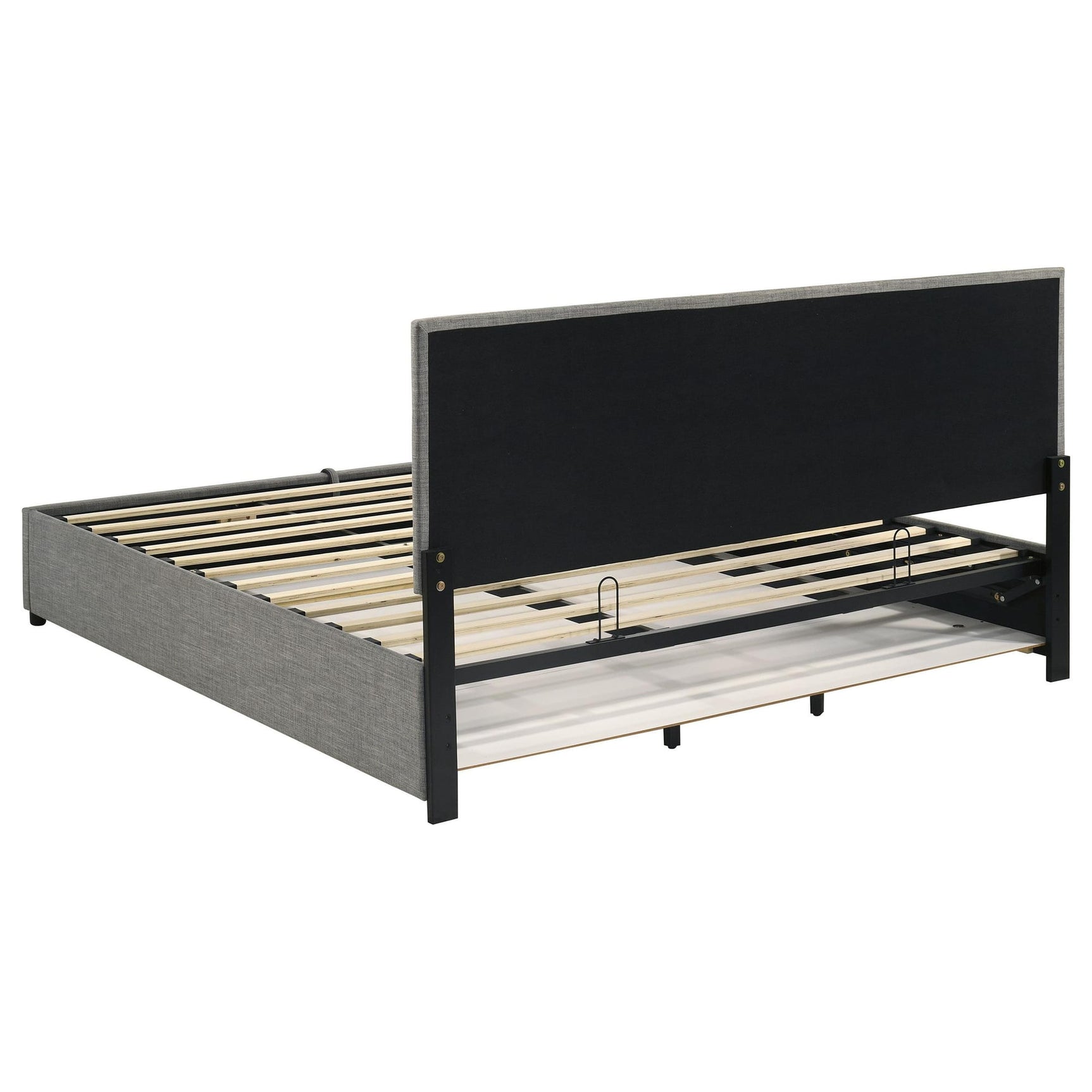 Reeves Upholstered Eastern King Lift-Top Storage Platform Bed Grey view 8