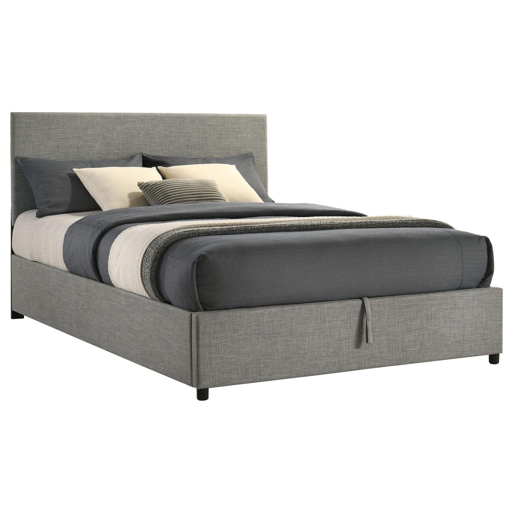 Reeves Upholstered Queen Lift-Top Storage Platform Bed Grey view 5