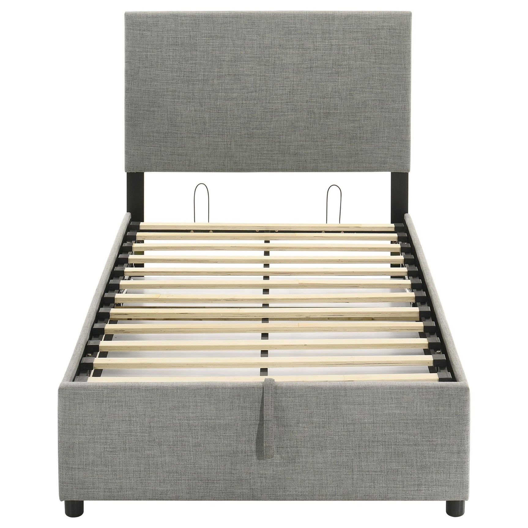 Reeves Upholstered Twin Lift-Top Storage Platform Bed Grey view 7