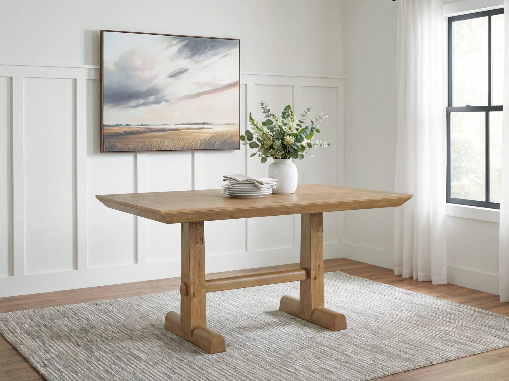 Ridgester Light Brown Counter Height Dining Table from Ella Furniture