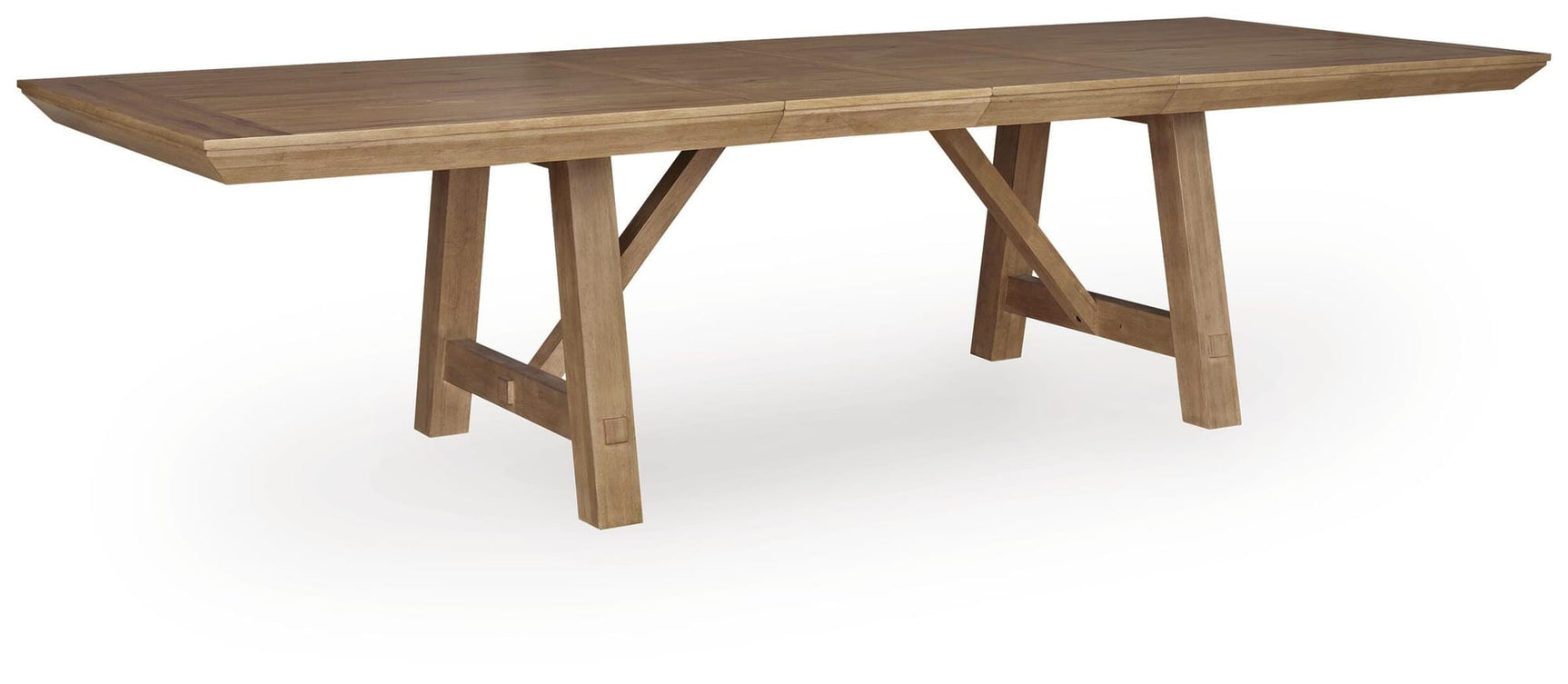 Ridgester Light Brown Dining Extension Table angled view