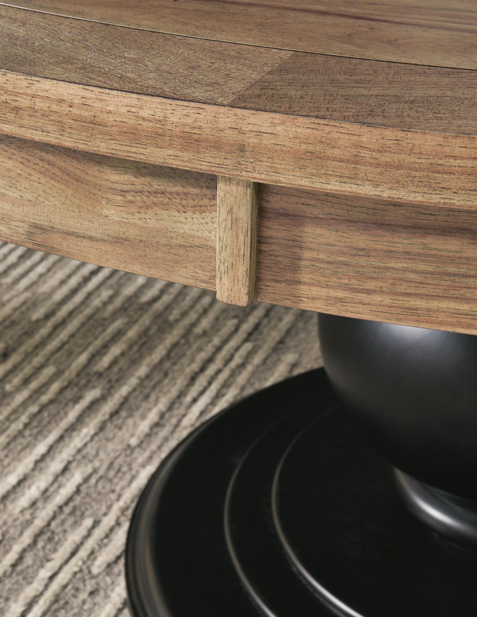 Ridgester Light Brown Dining Table detail view