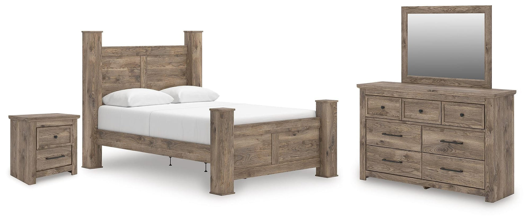 Rusticott Brown Poster Bedroom Set from Ella Furniture