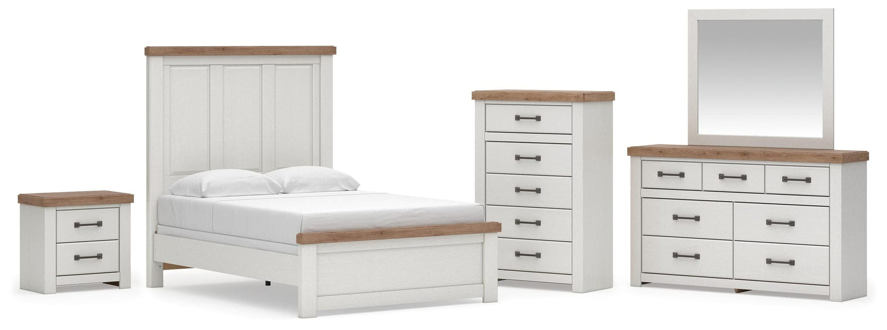 Savonport White/Brown Panel Bedroom Set view 60