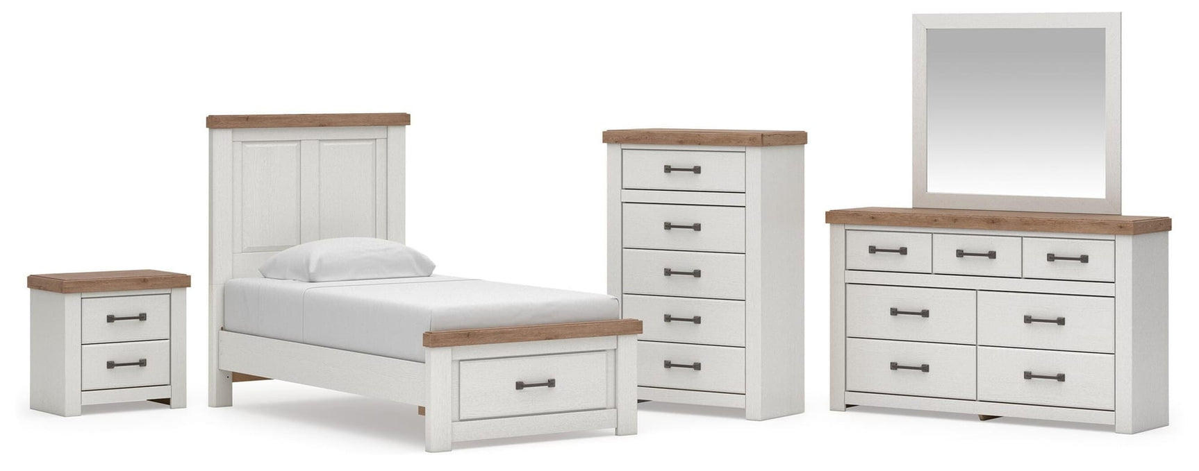 Savonport White/Brown Panel Storage Bedroom Set view 56