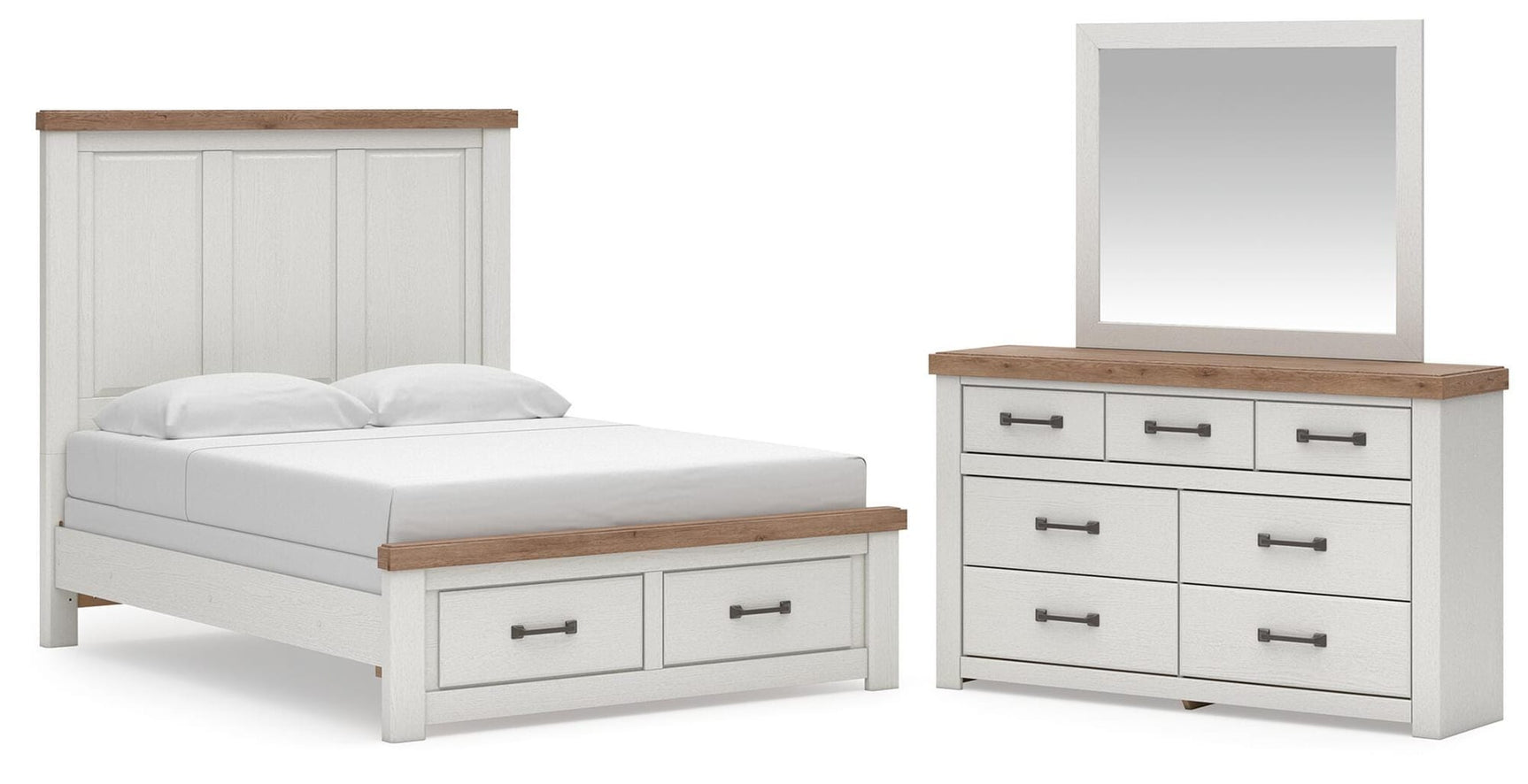 Savonport White/Brown Panel Storage Bedroom Set view 57