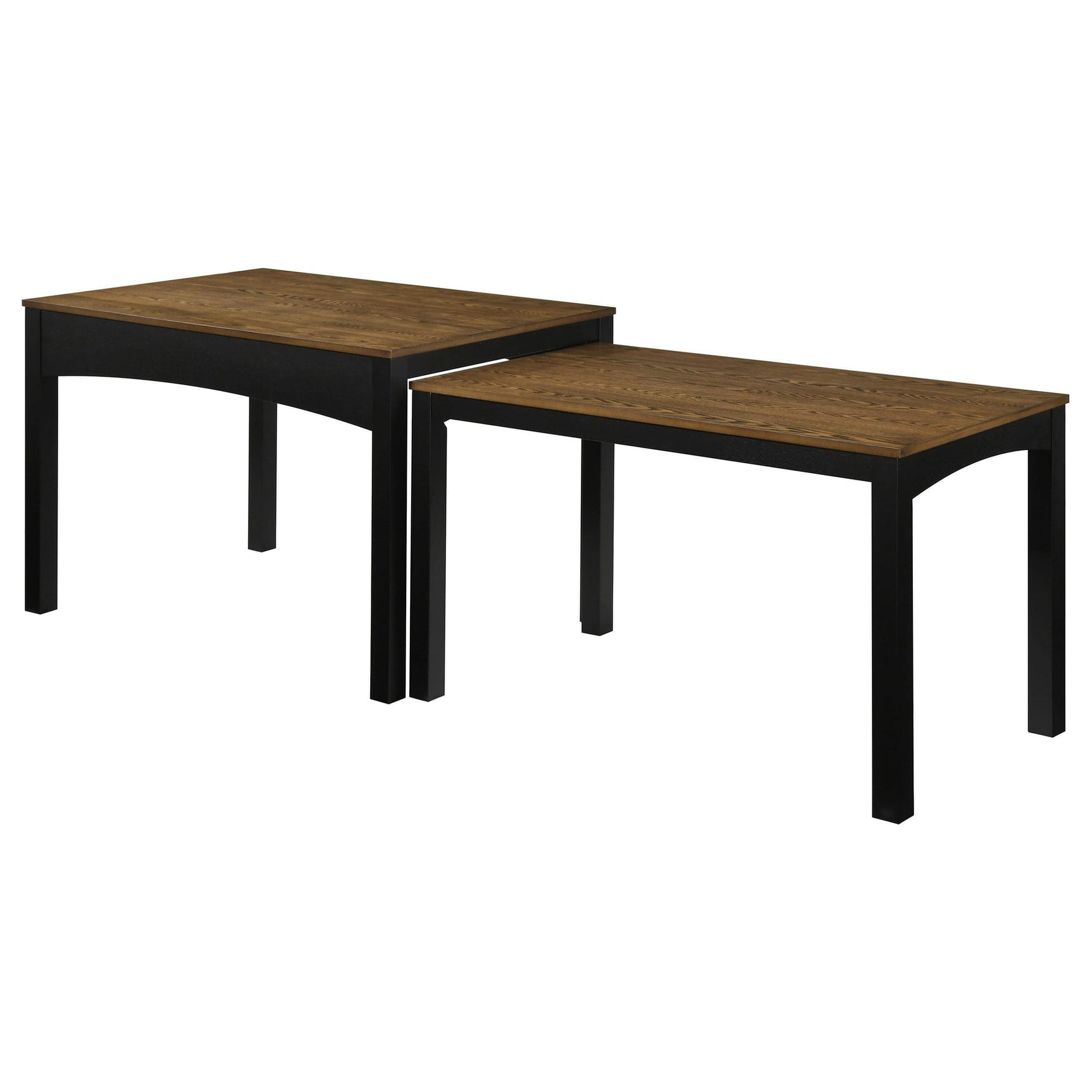 Sykes 47-inch 2-piece Nesting Dining Table Brown and Black view 2