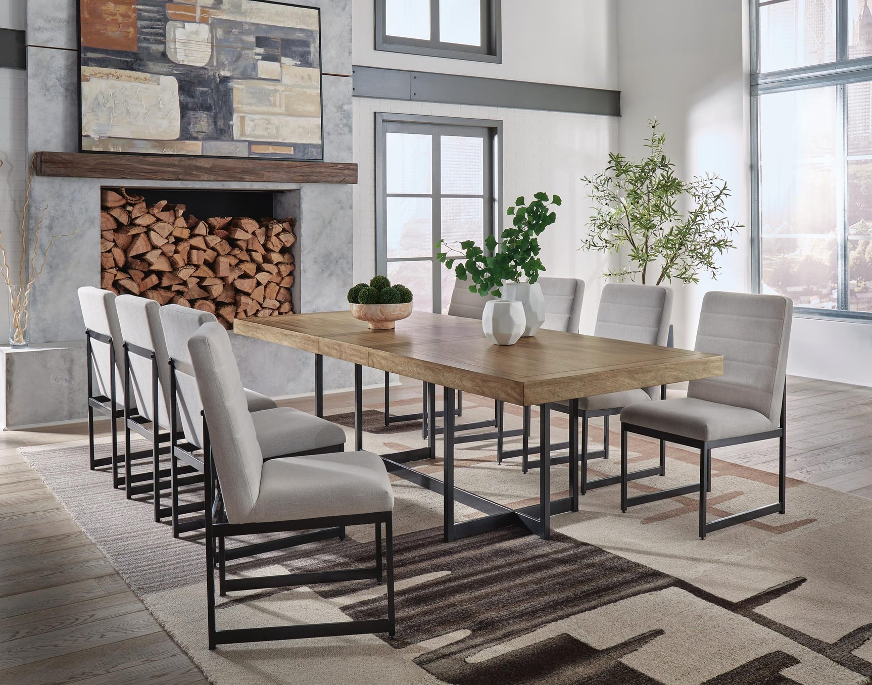Tomtyn Light Brown Dining Set view 7