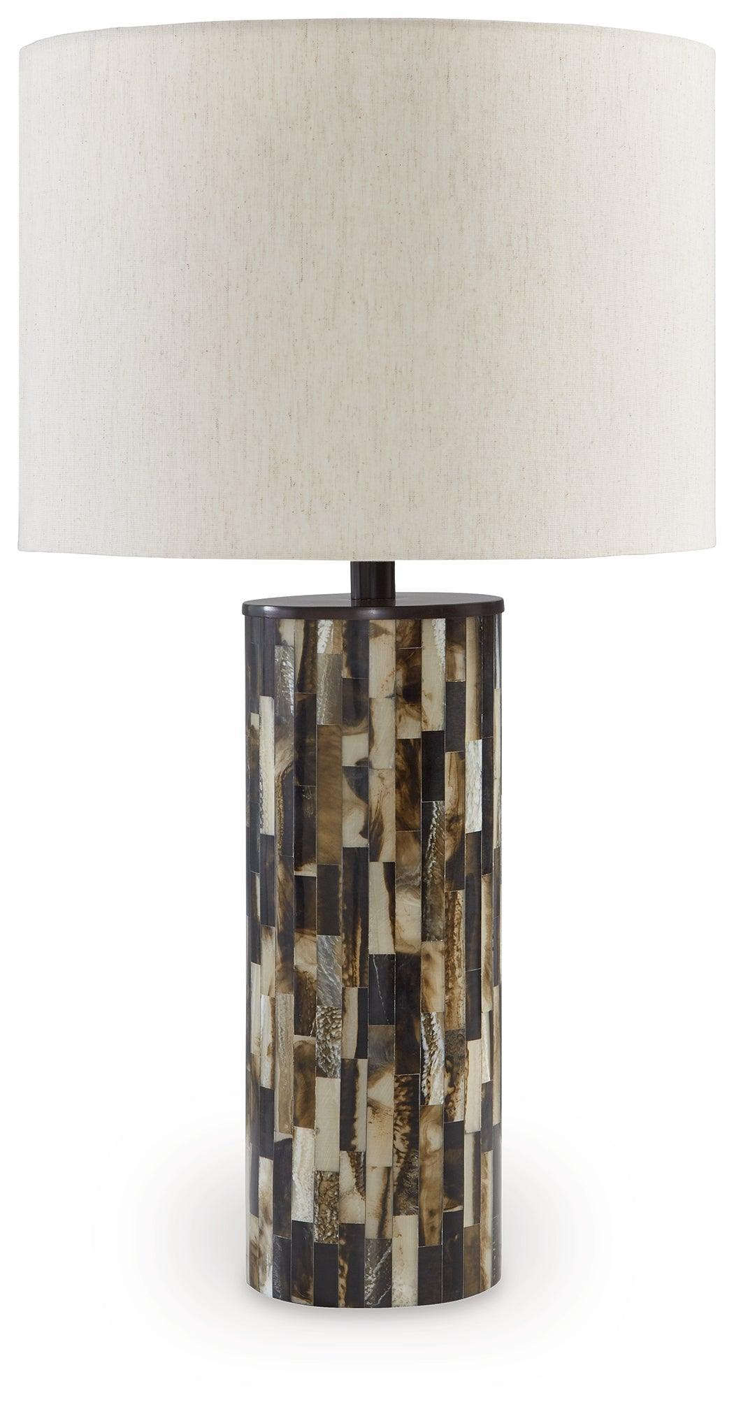 Ellford Black/brown/cream 2-Piece Table Lamp Set - Ella Furniture