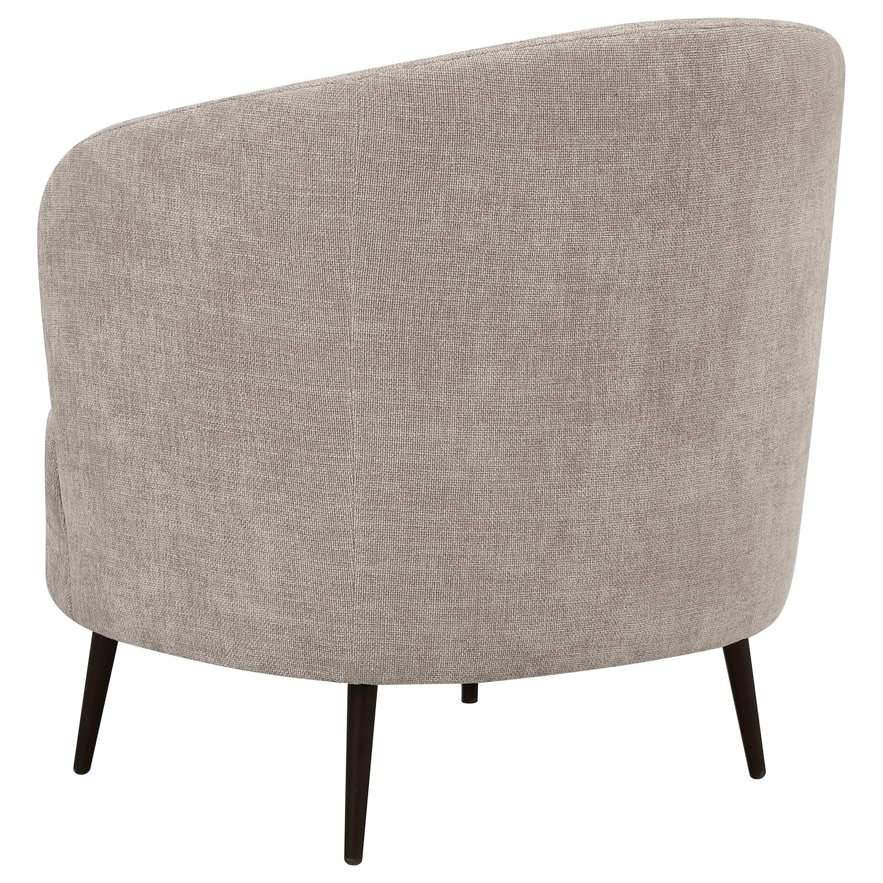 Ellorie Upholstered Channel Back Curved Chair Beige 504839 - Ella Furniture