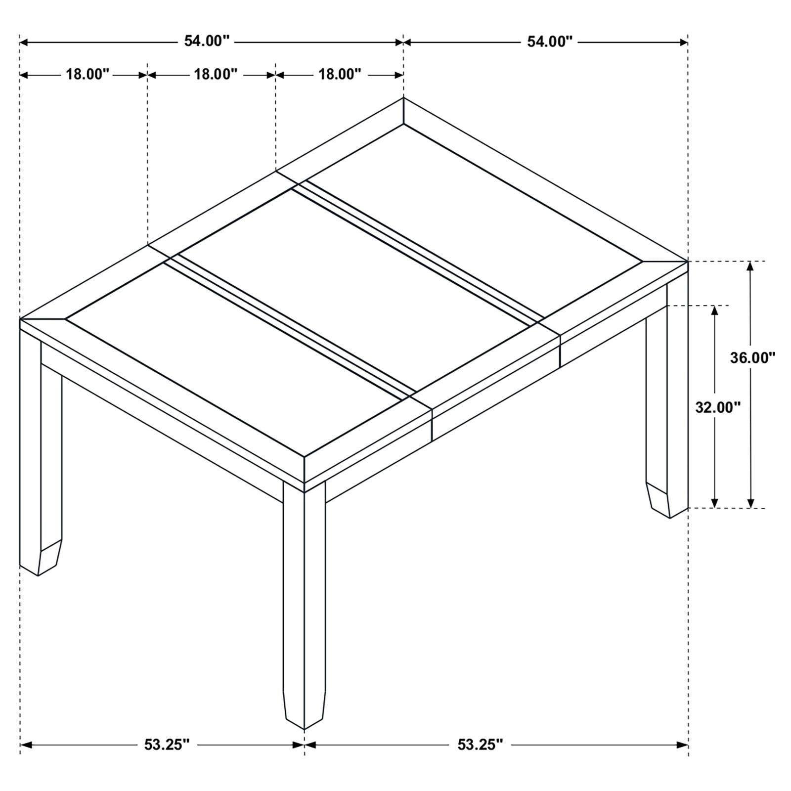 Elodie Counter Height Dining Table With Extension Leaf Grey And Black 121228 - Ella Furniture