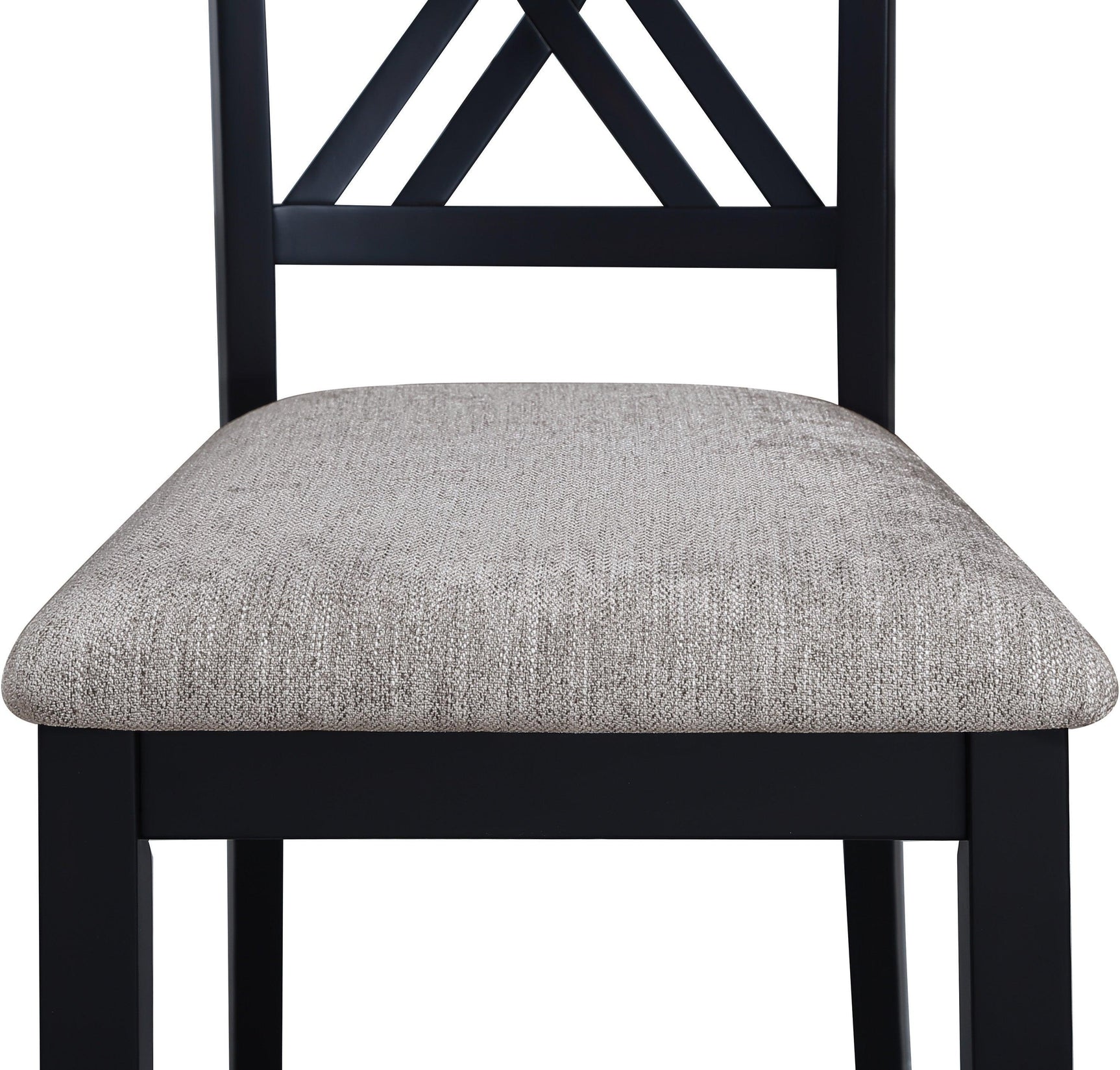 Eloise Black/Light Gray Modern Solid Wood And Veneers Fabric Upholstered Dining Room Set - Ella Furniture