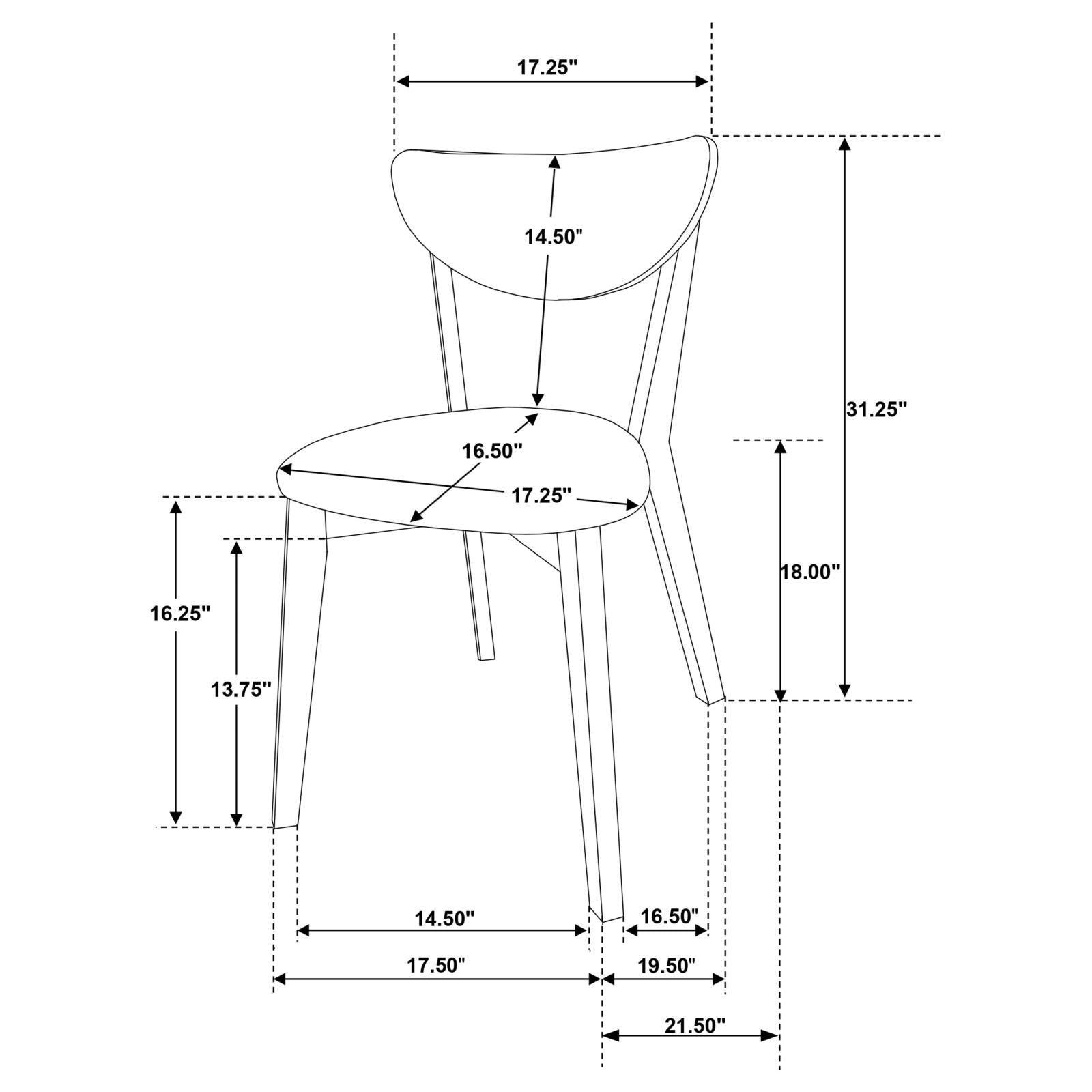Elowen Dining Side Chair Light Walnut And Brown (Set Of 2) 108442 - Ella Furniture