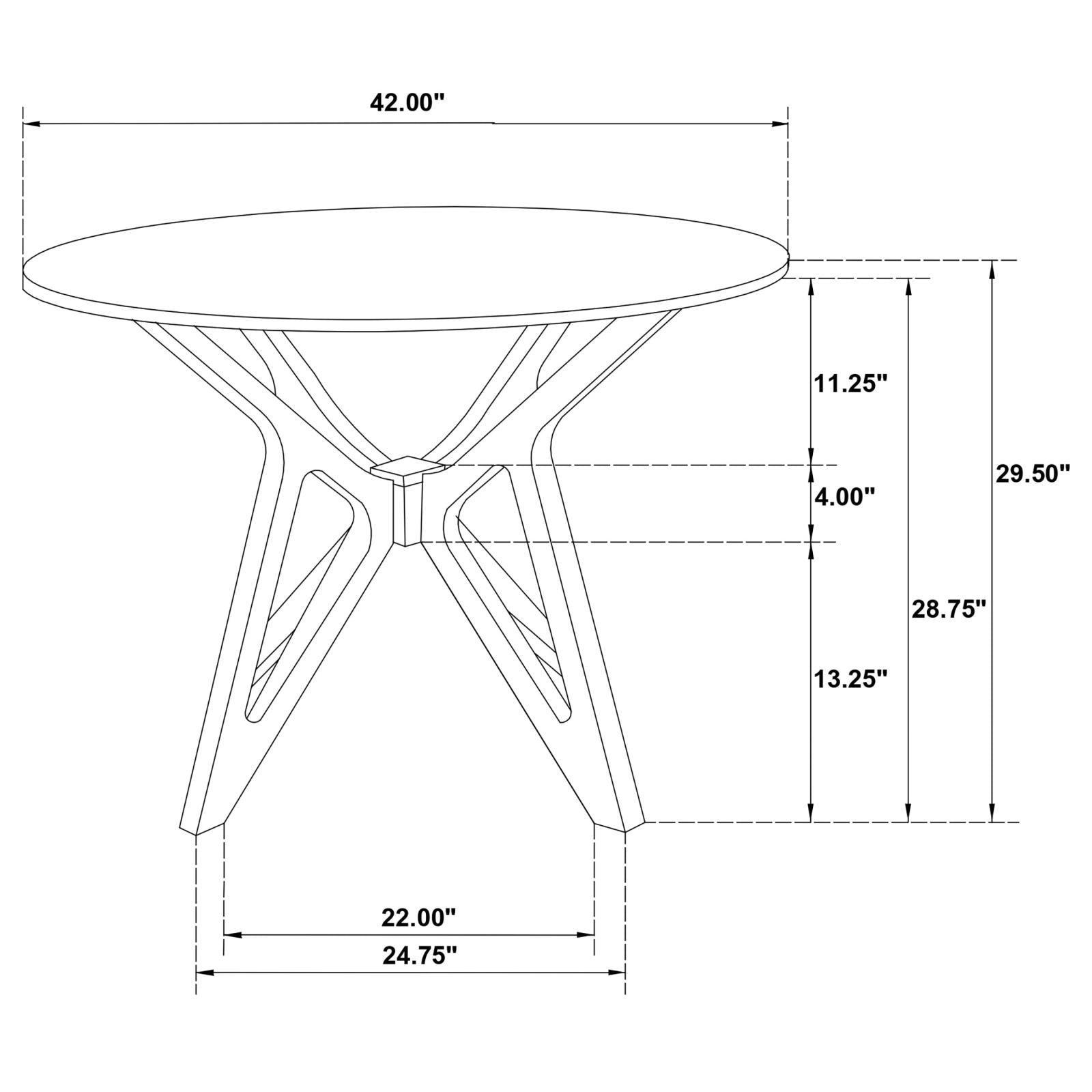 Elowen Round Solid Wood Dining Table Light Walnut 108440 - Ella Furniture