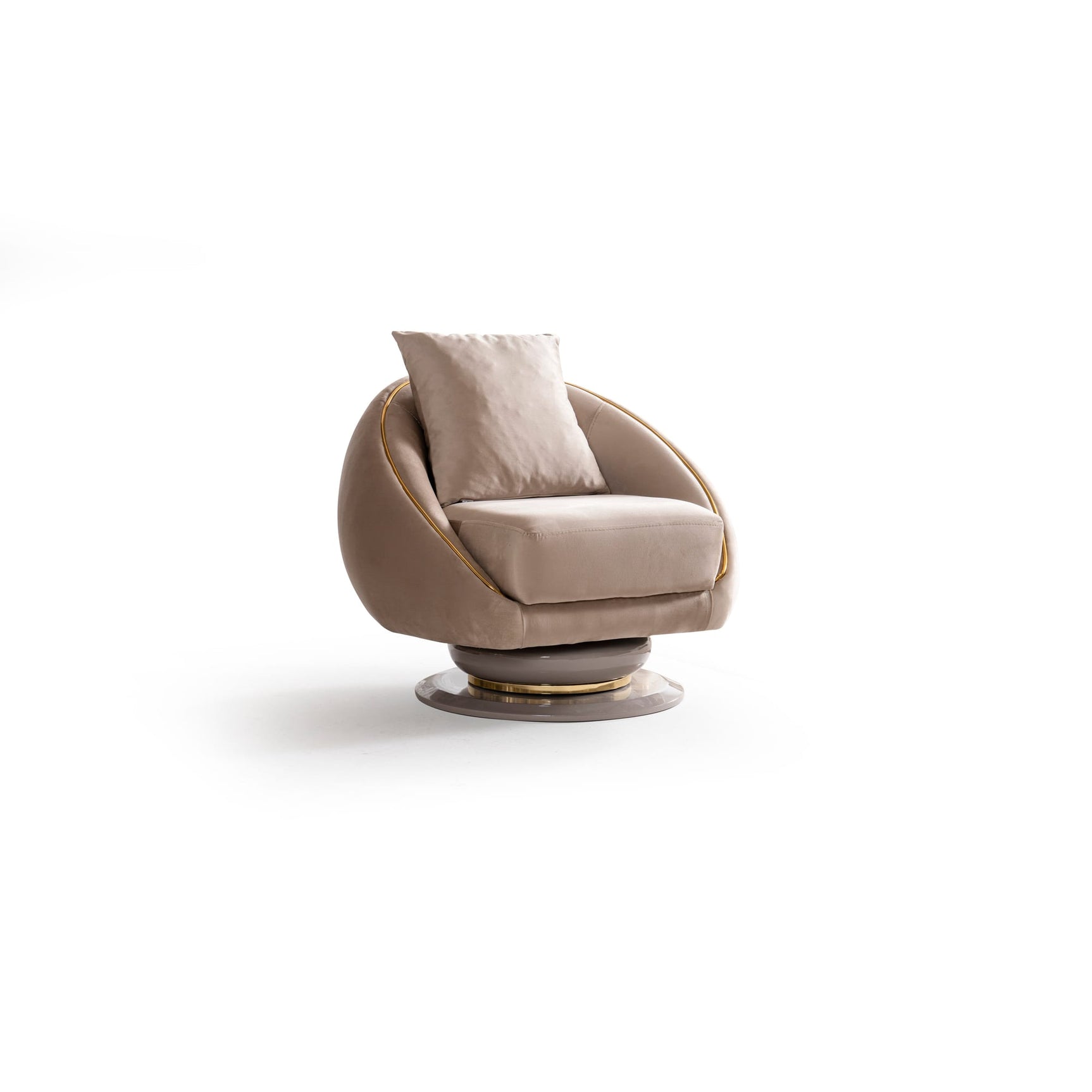 Elysium Sofa, Loveseat, and Chair Set with Sculptural Curved Silhouettes view 6