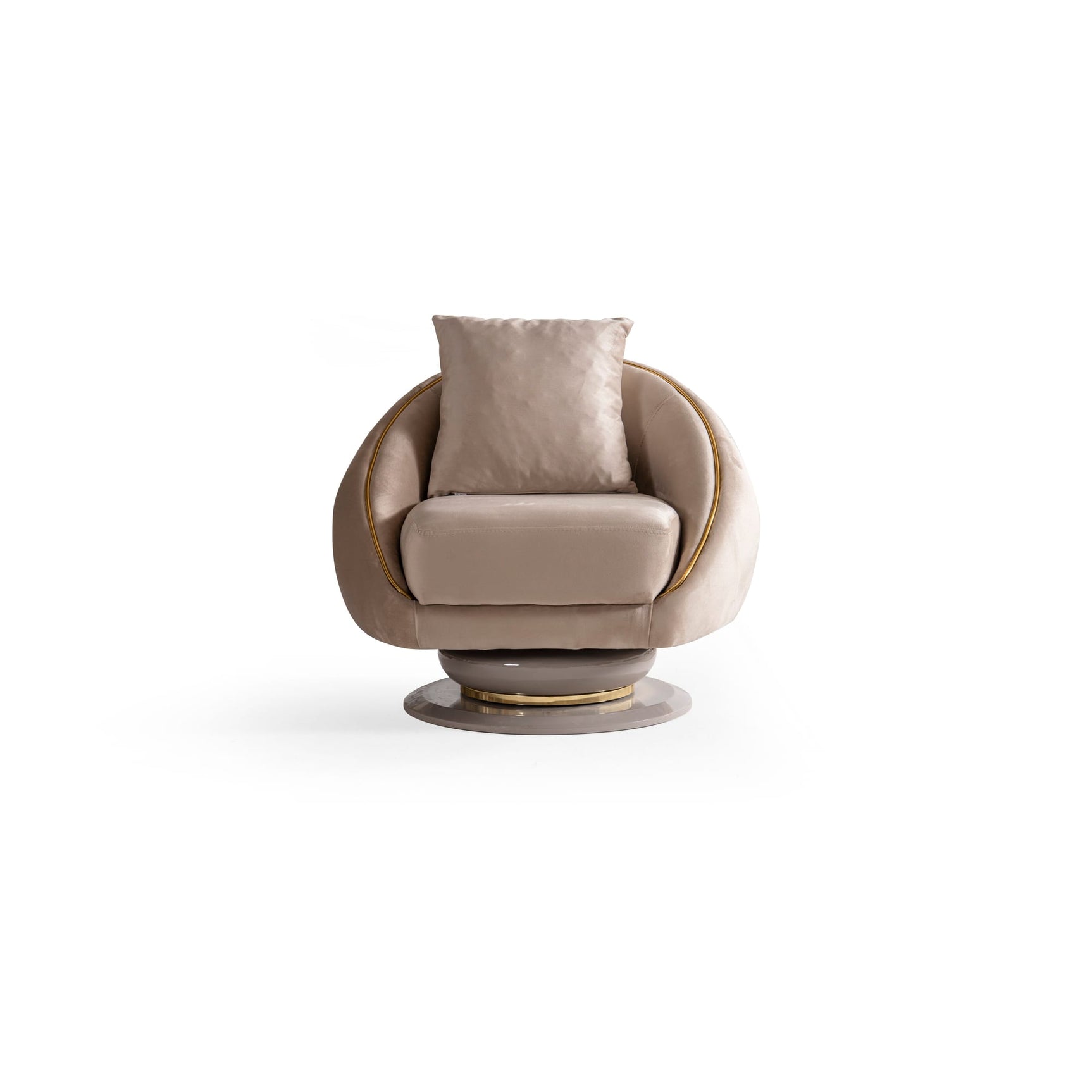 Elysium Sofa, Loveseat, and Chair Set with Sculptural Curved Silhouettes view 26