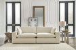 Elyza Linen 2-Piece Sectional With Ottoman - Ella Furniture